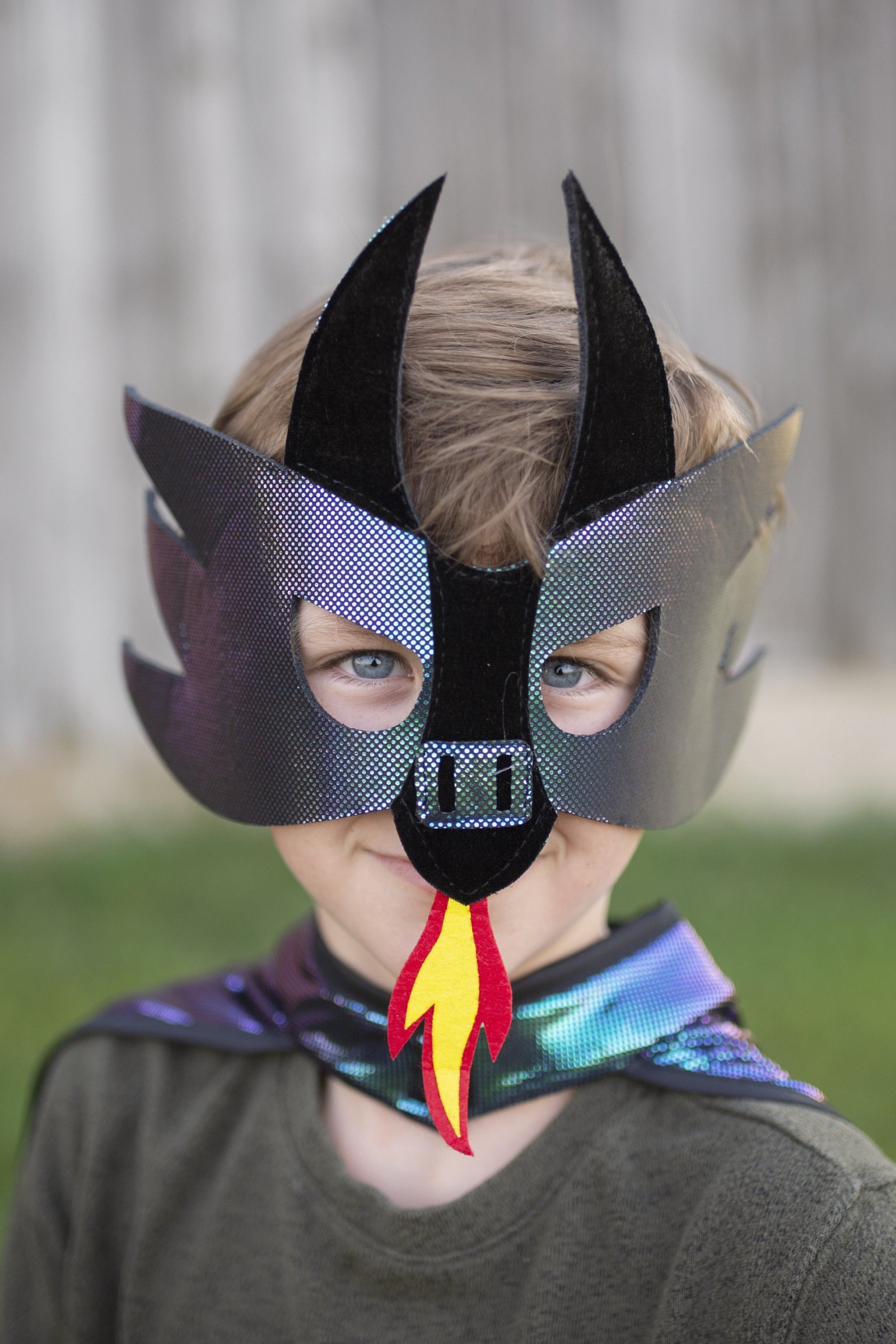 Reversible Ultimate Dragon and Knight Cape with Dragon Mask