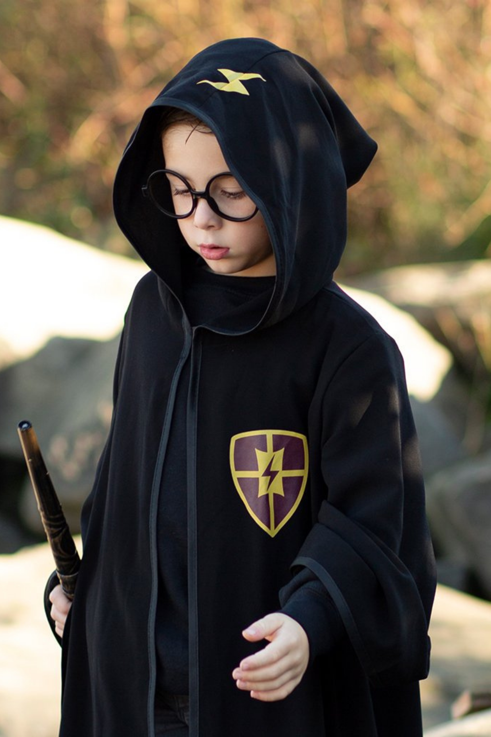 Wizard Cloak with Glasses, Black