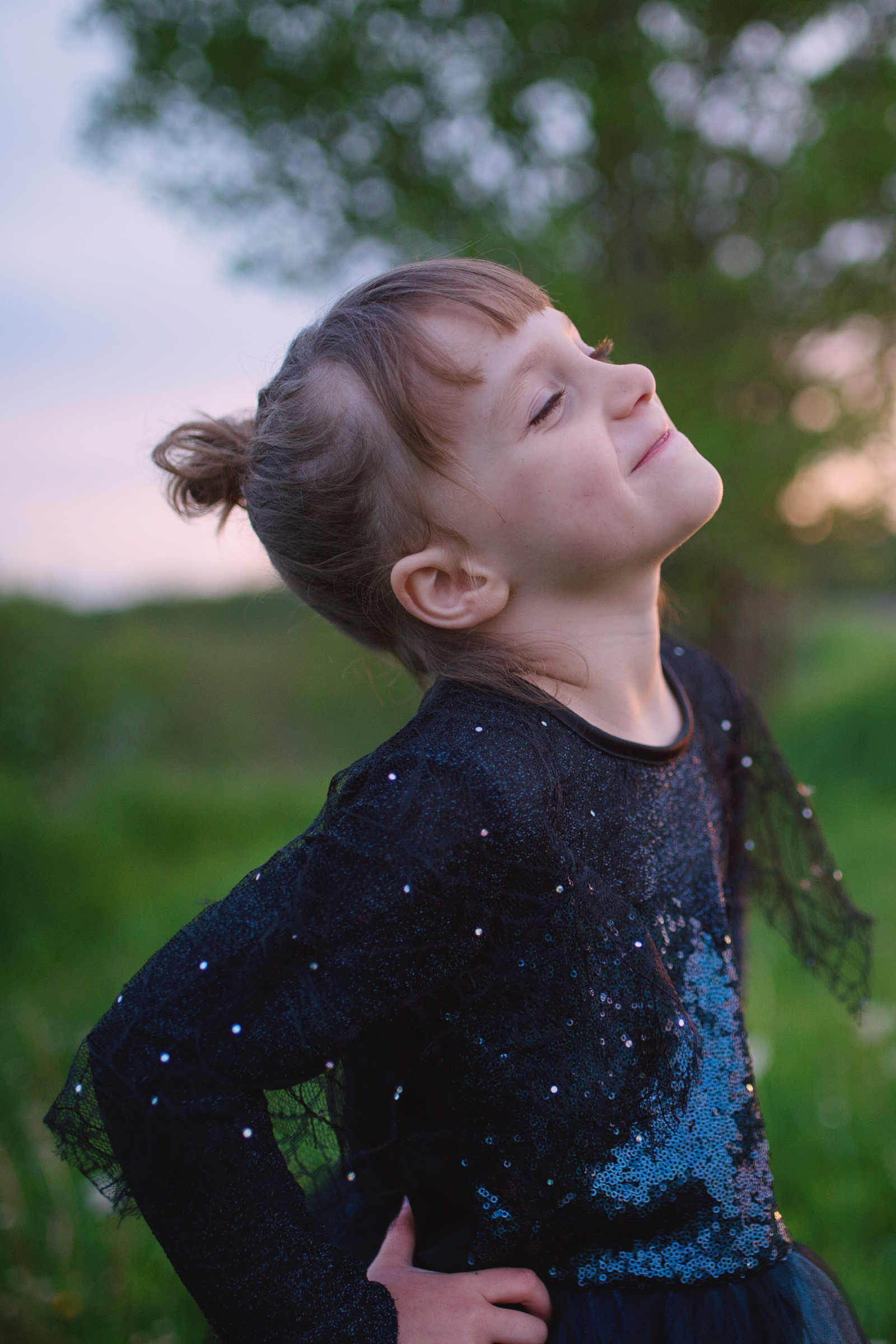 Luna la sorcière de minuit, robe et coiffe