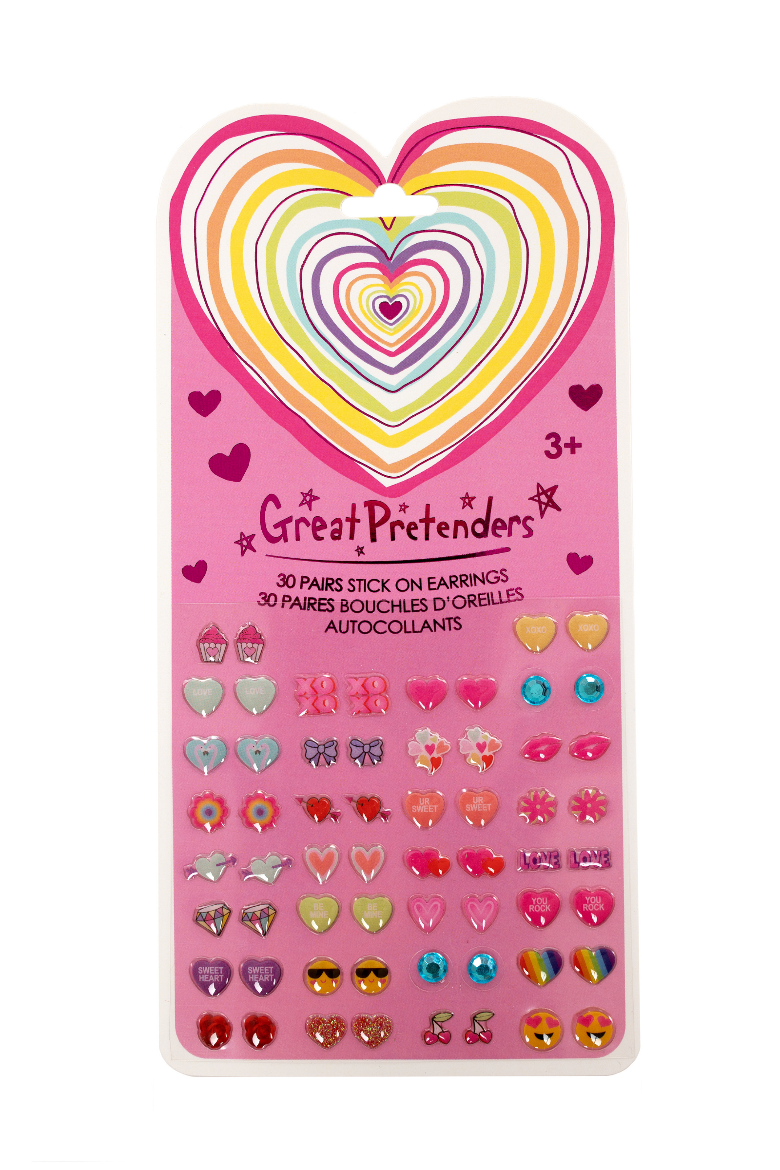 Heart Stick-on Earrings (30 pairs)