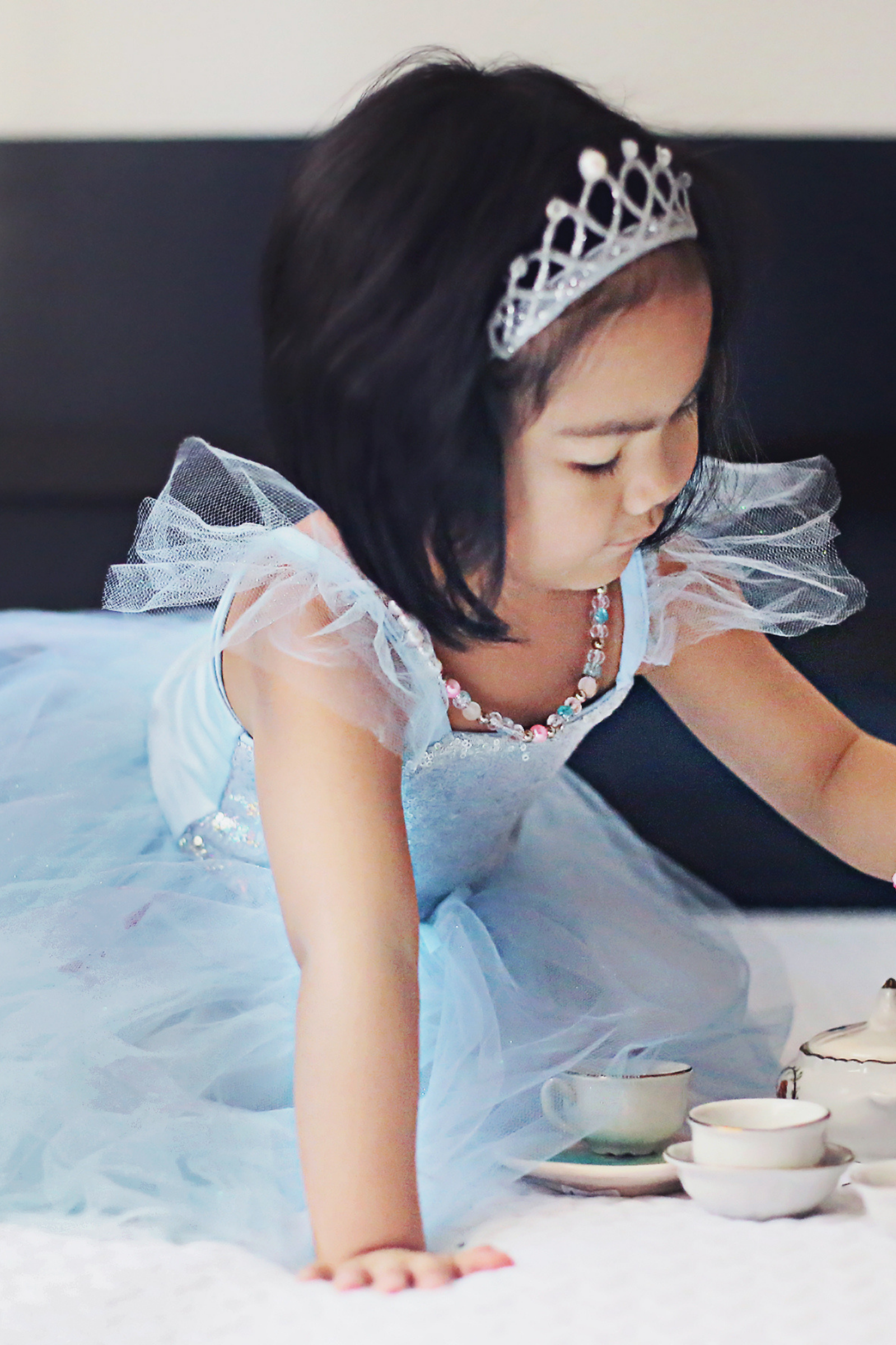 Sequins Princess Dress, Blue