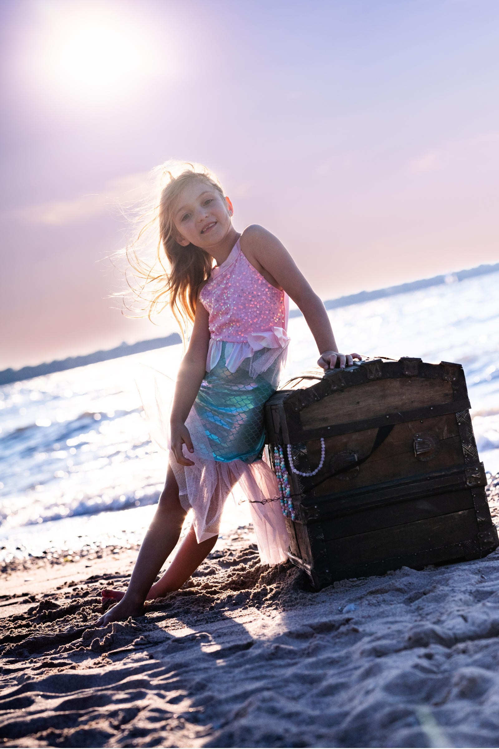 Misty Mermaid Dress, Pink