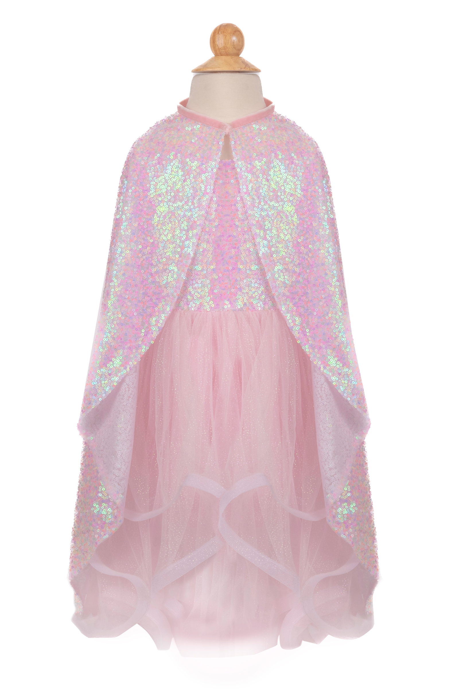 Sequins Twirl Cape, Pink