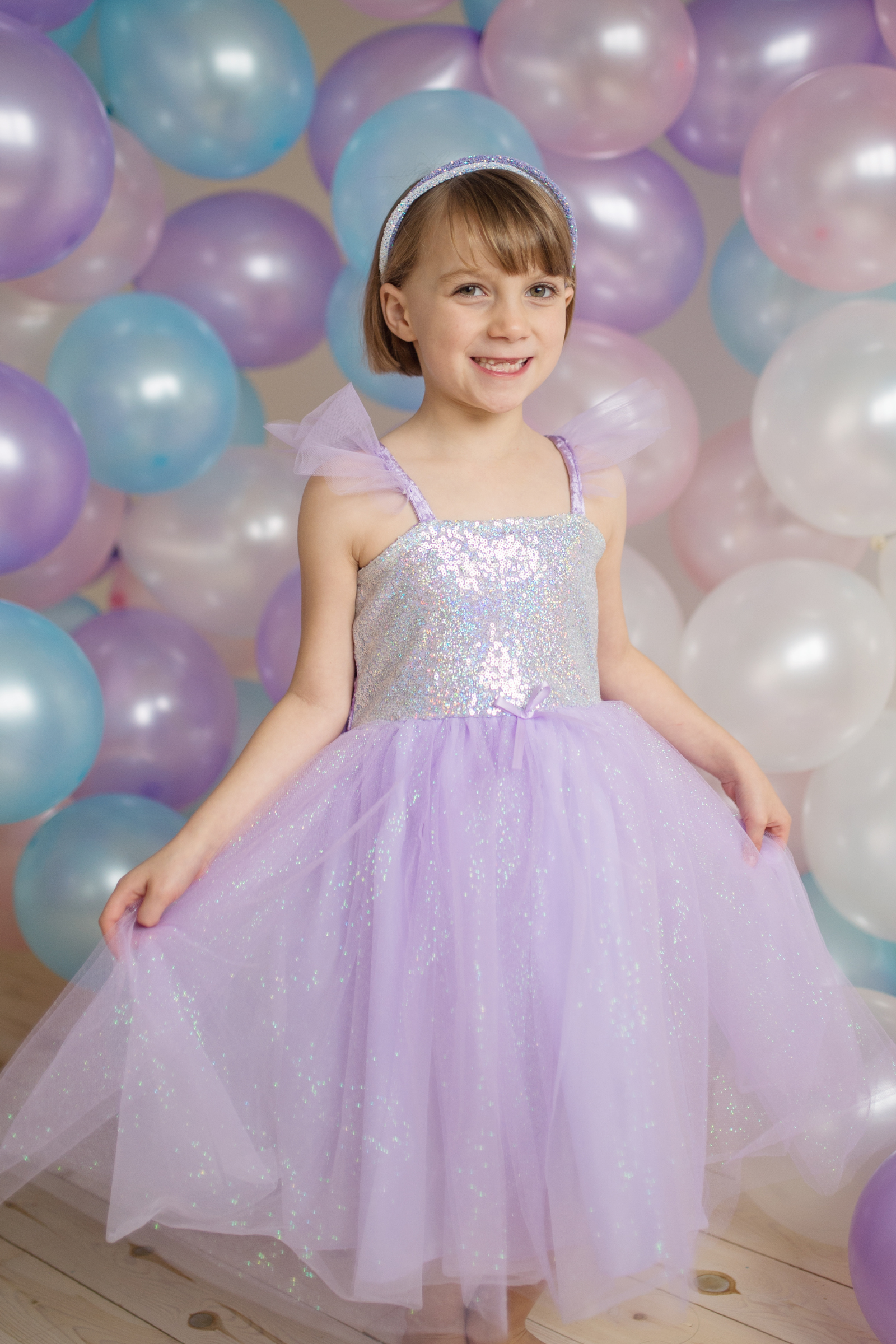 Sequins Princess Dress, Lilac