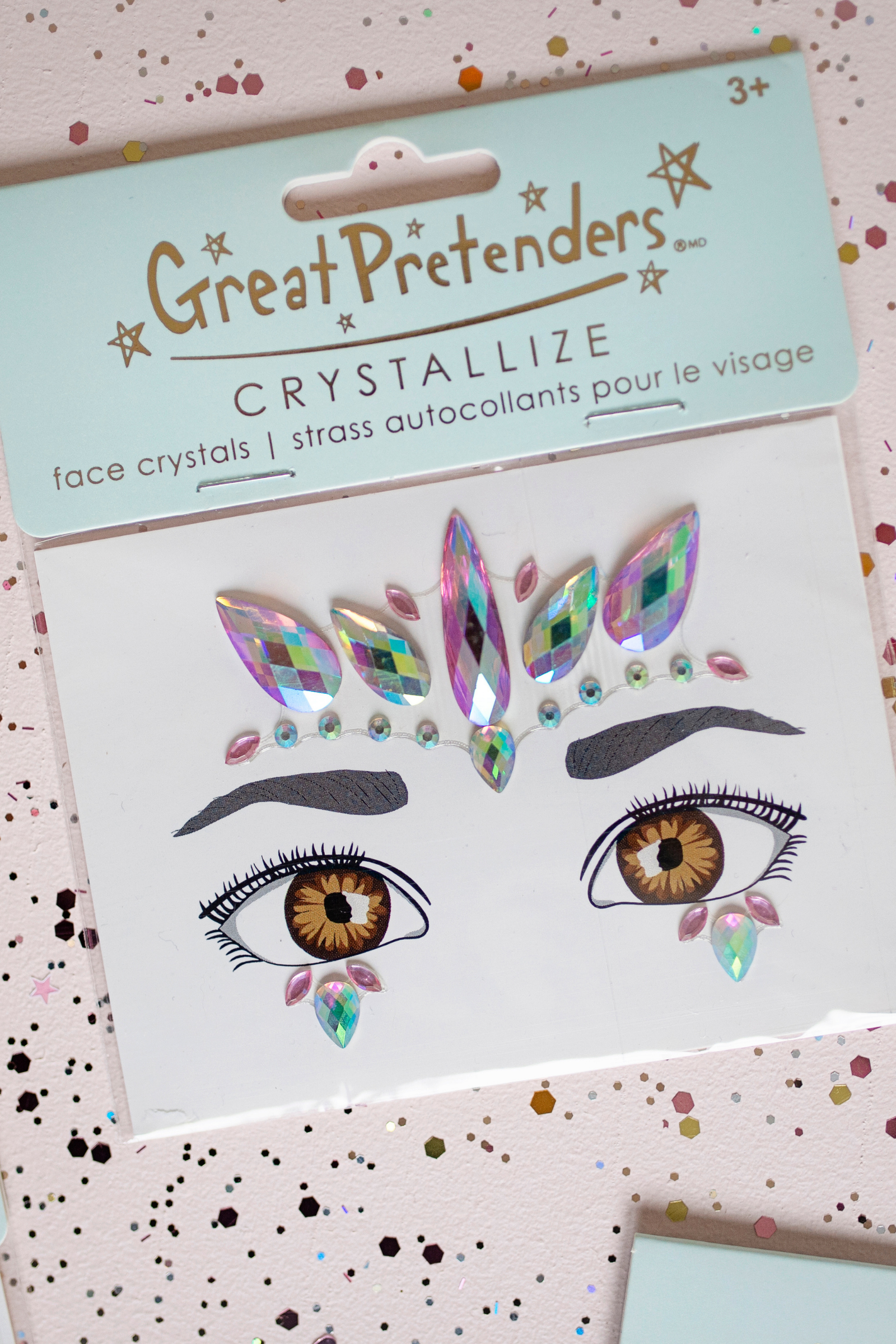 Face Crystal Sheet - Pink Unicorn (3 pcs)