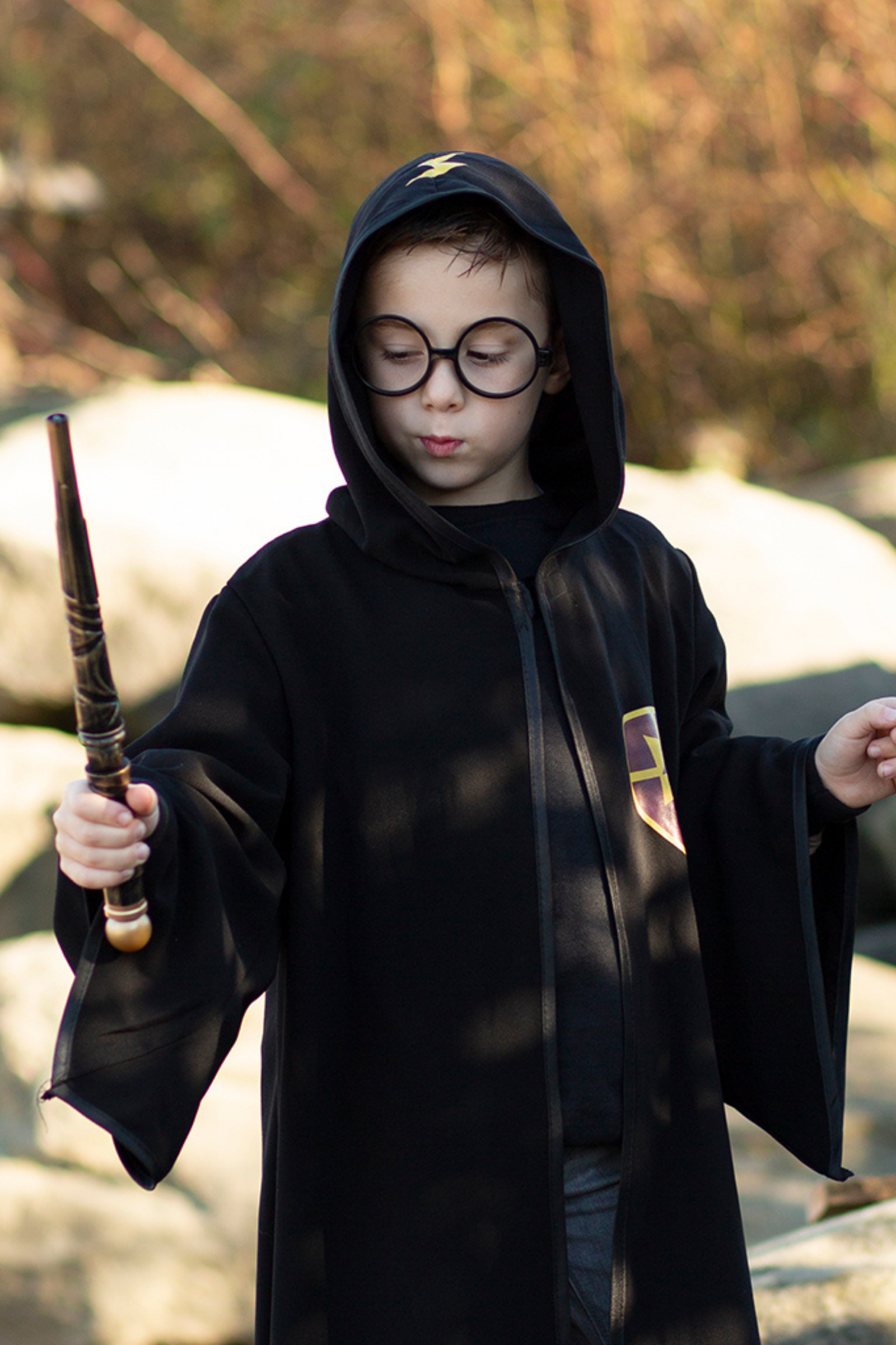 Wizard Cloak with Glasses, Black