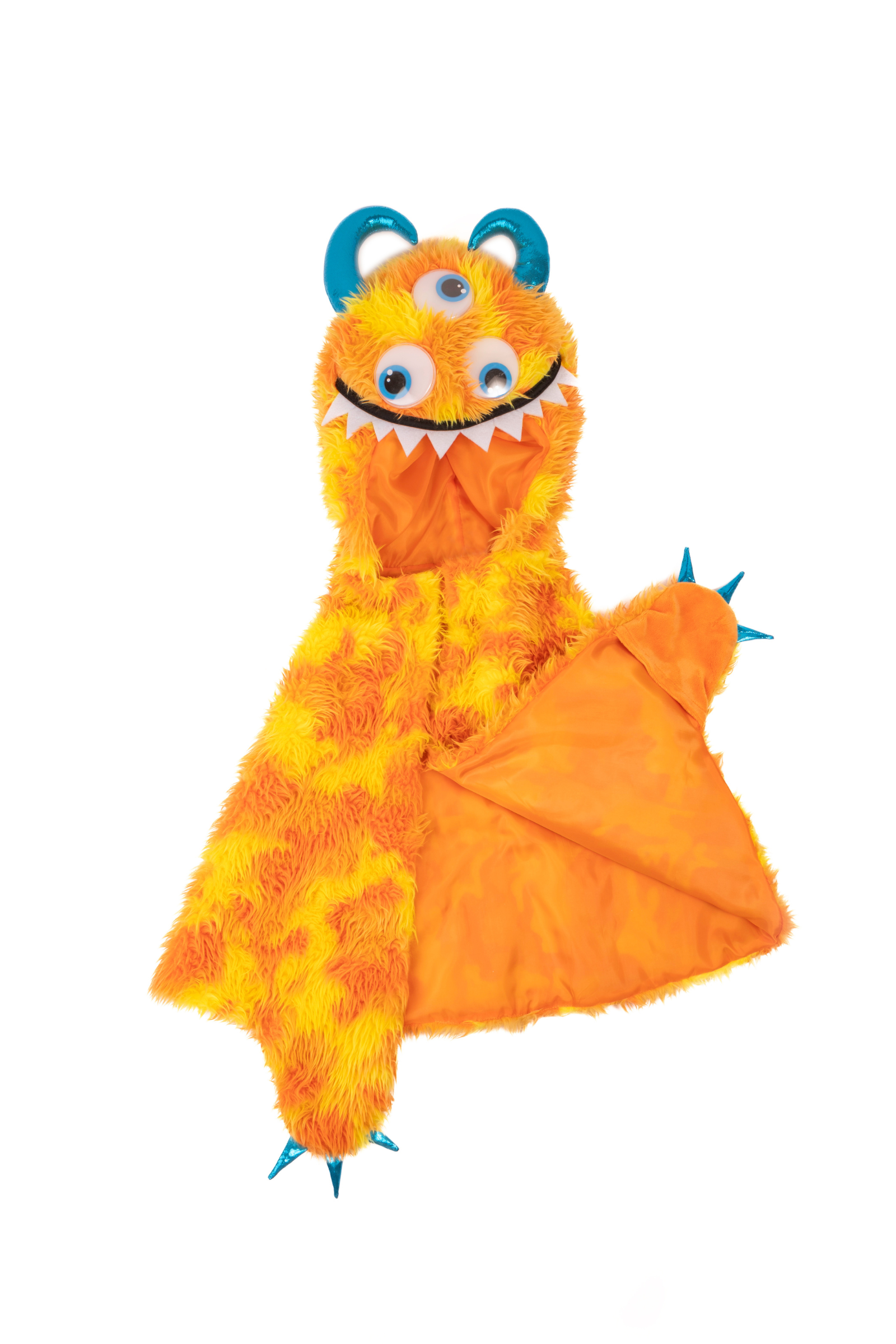 Giggle the Monster Cape, Orange/Yellow
