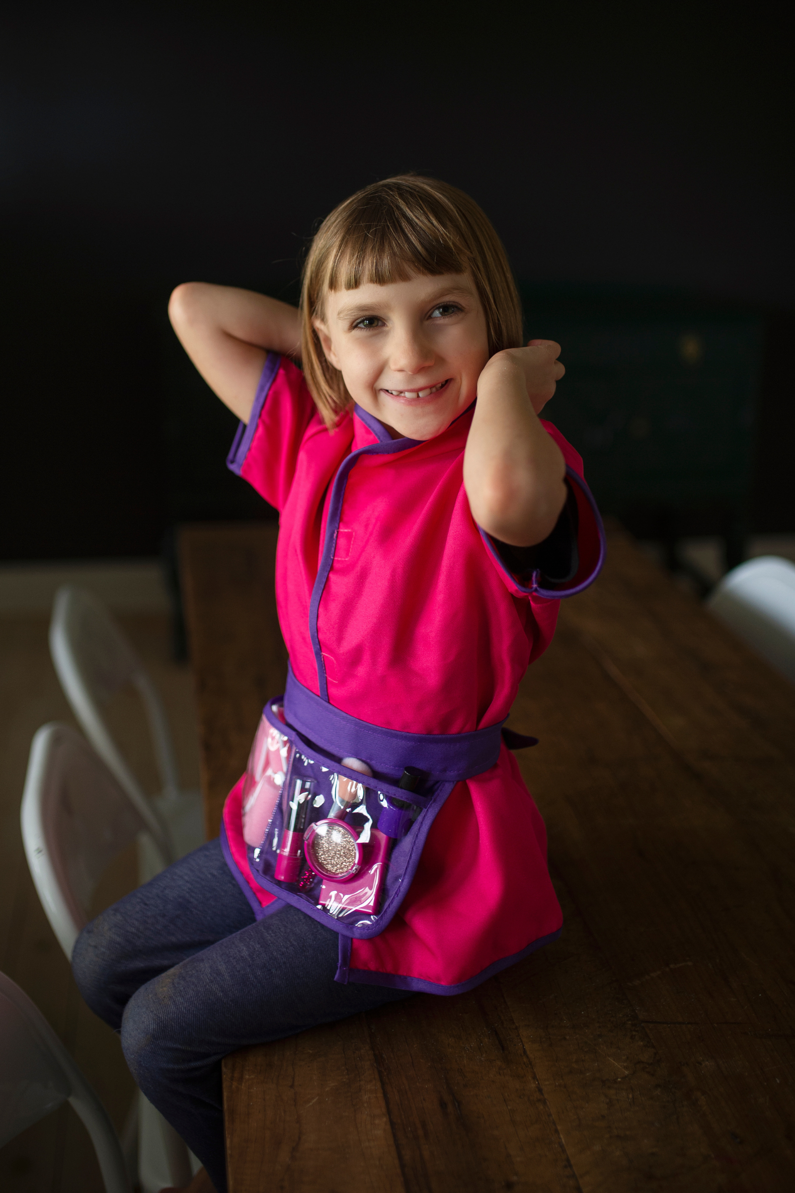 Make-Up Artist Coat with Belt & Accessory Set (9 pcs)