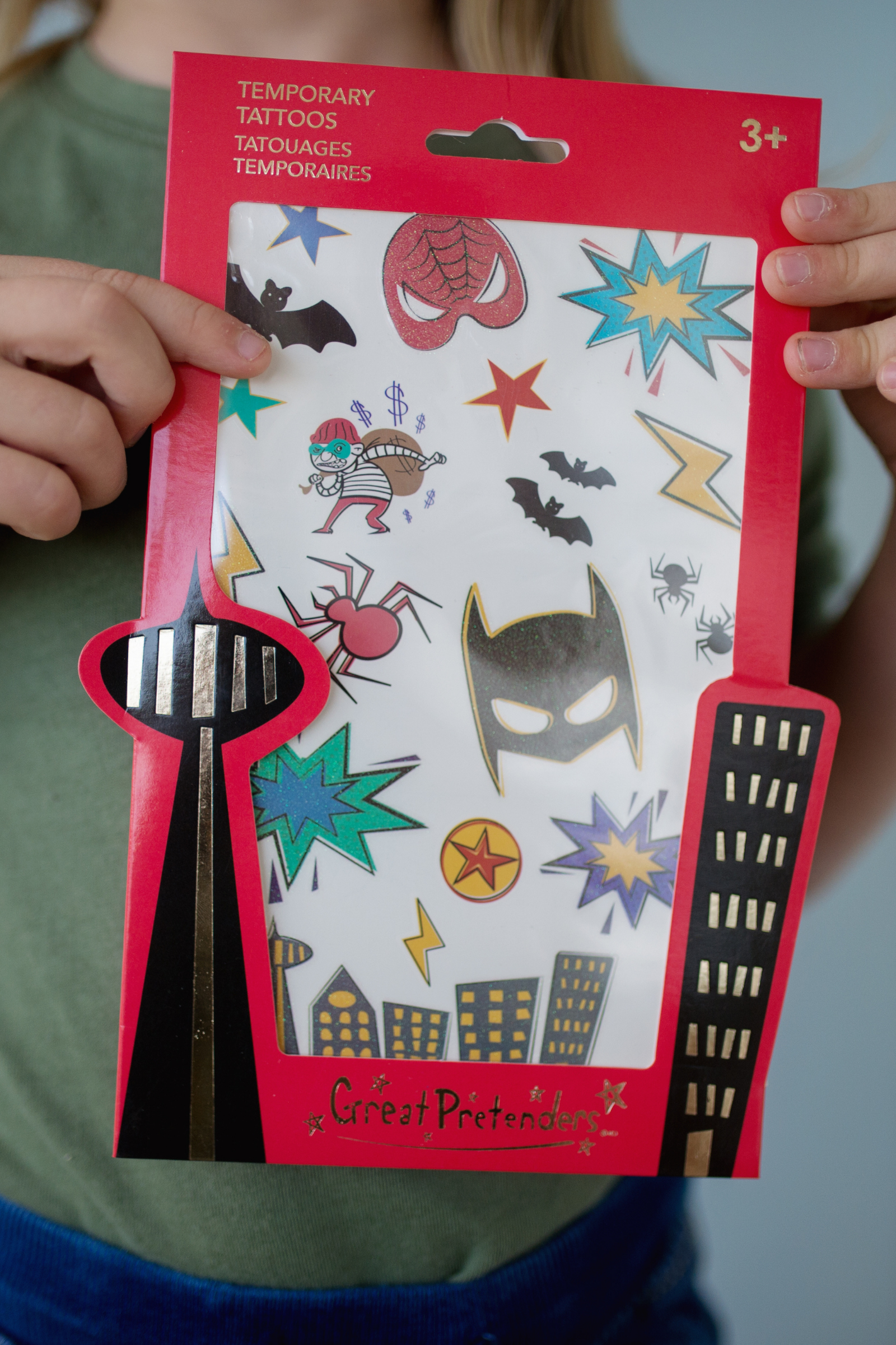 Superhero Tattoo Sheet (20 pcs)