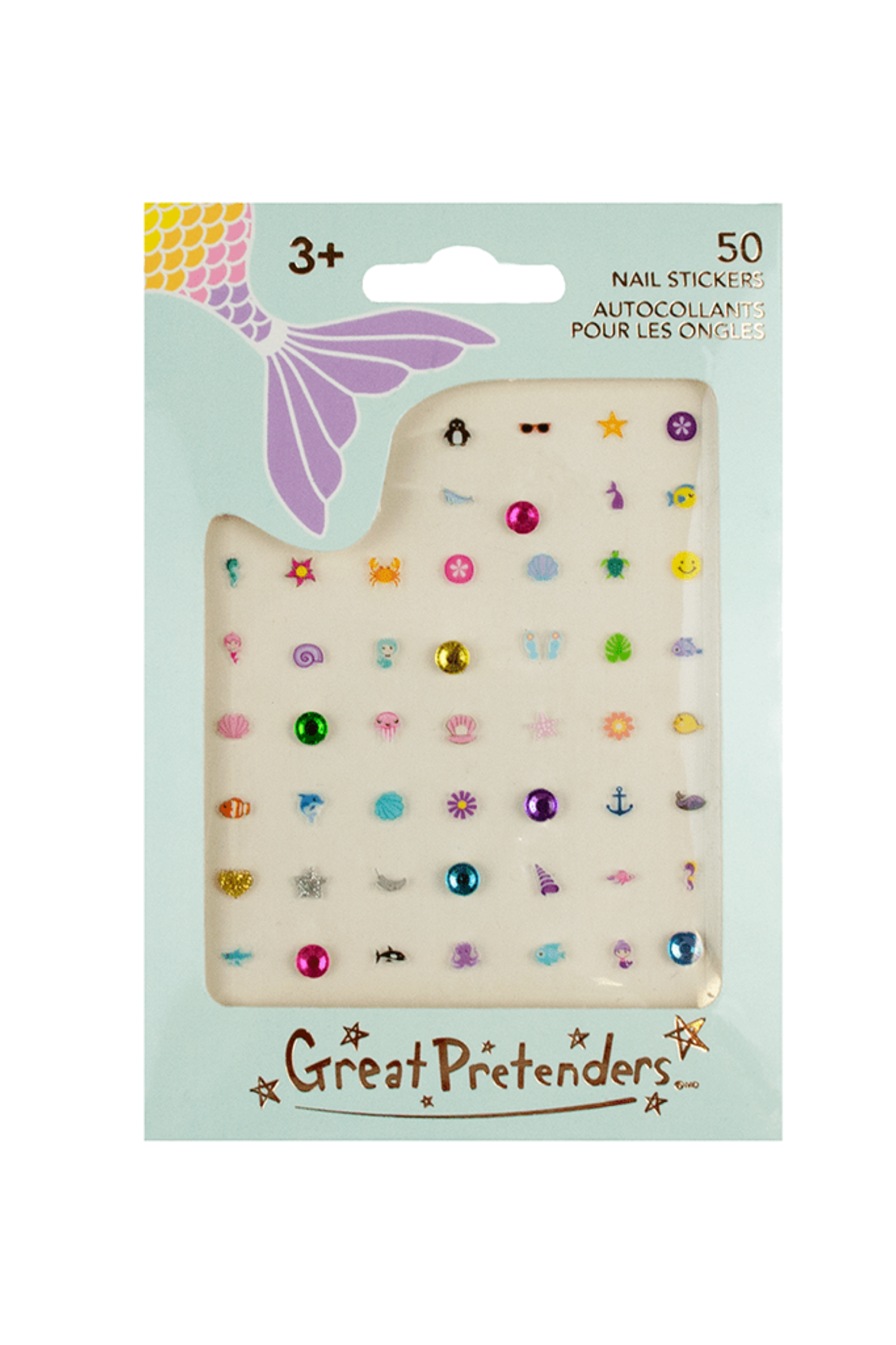 Mermaid Nail Sticker Sheet (50 pcs)