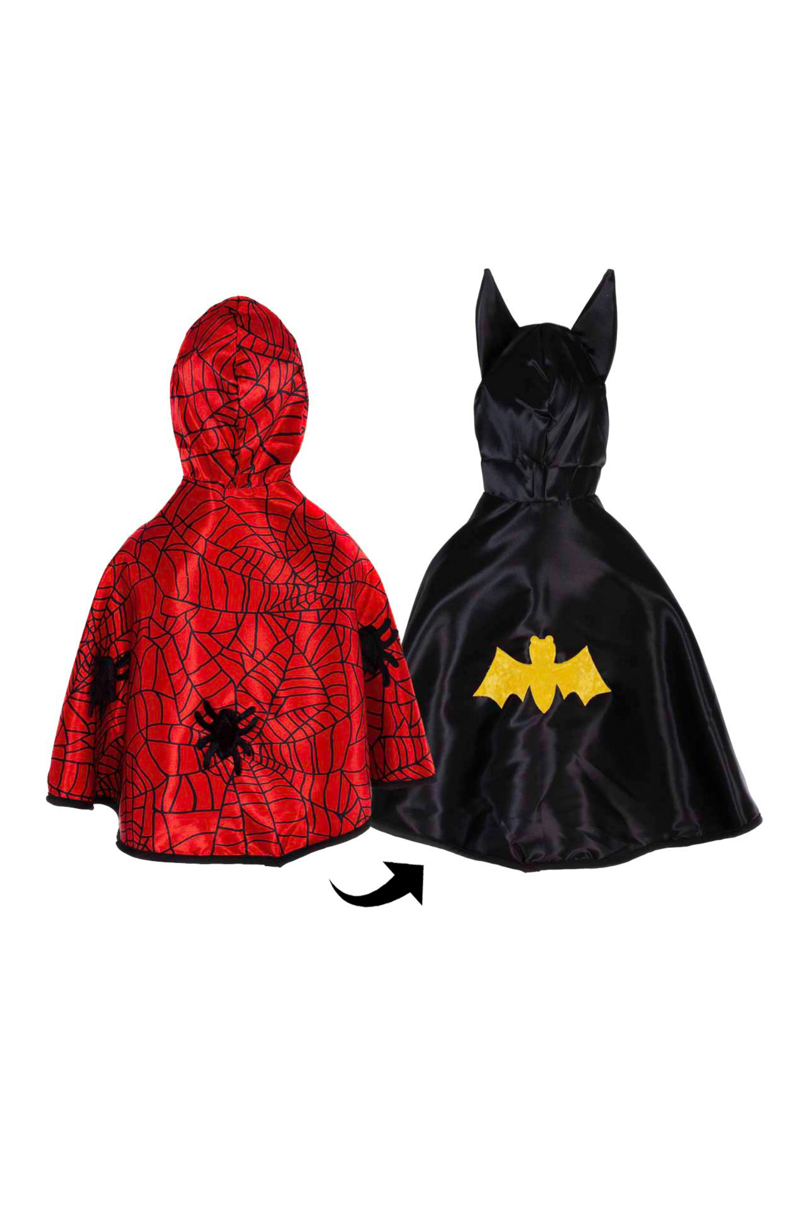 Baby/Toddler Reversible Spider and Bat Cape