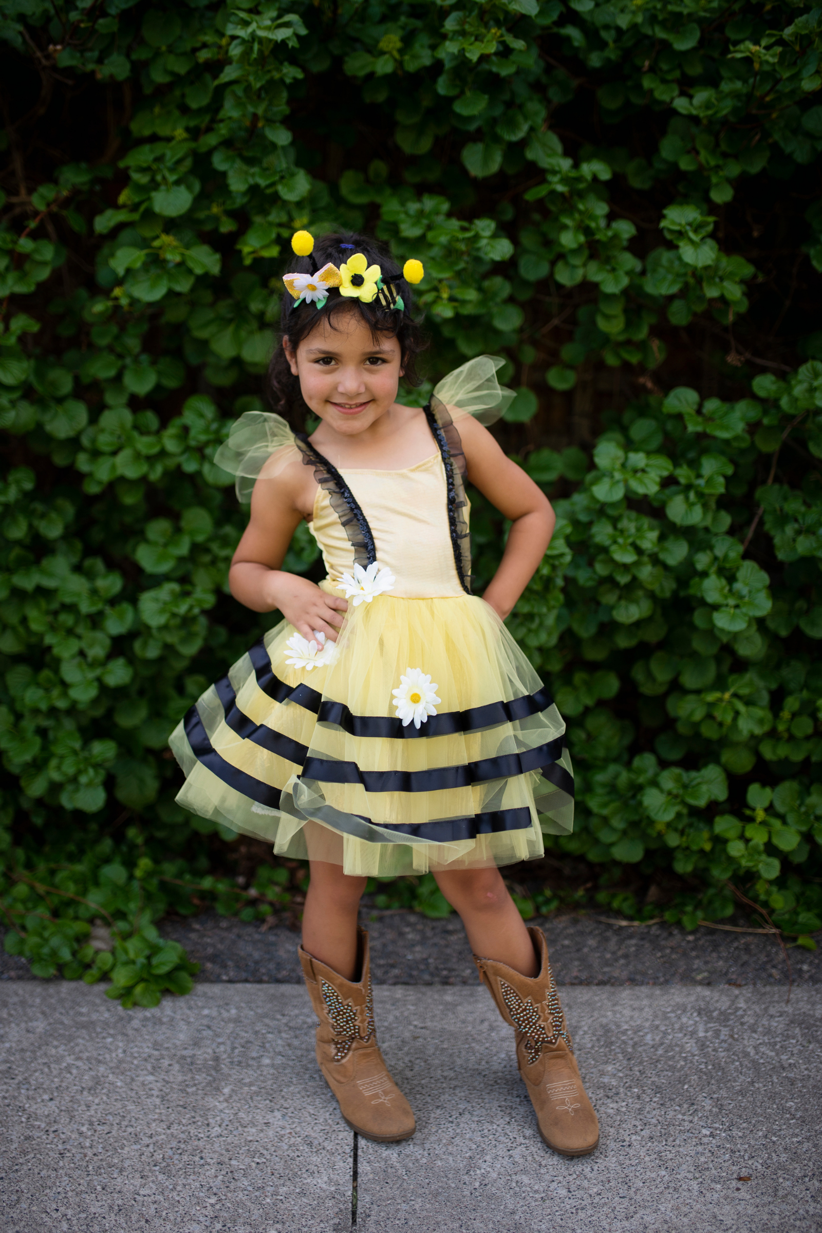 Bumble Bee Dress with Headband