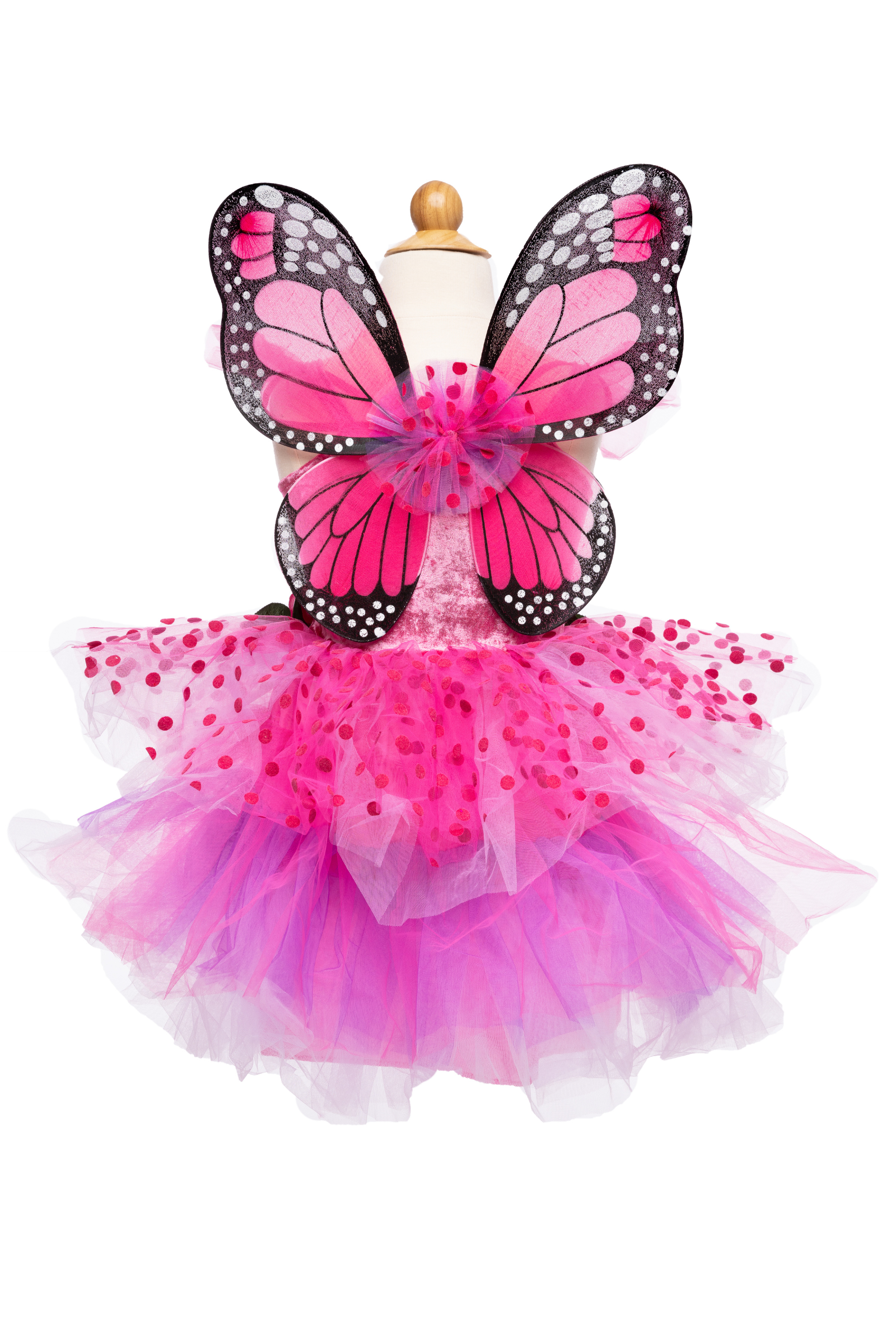Fairy Blooms Deluxe Dress with Wings, Hot Pink/Lilac