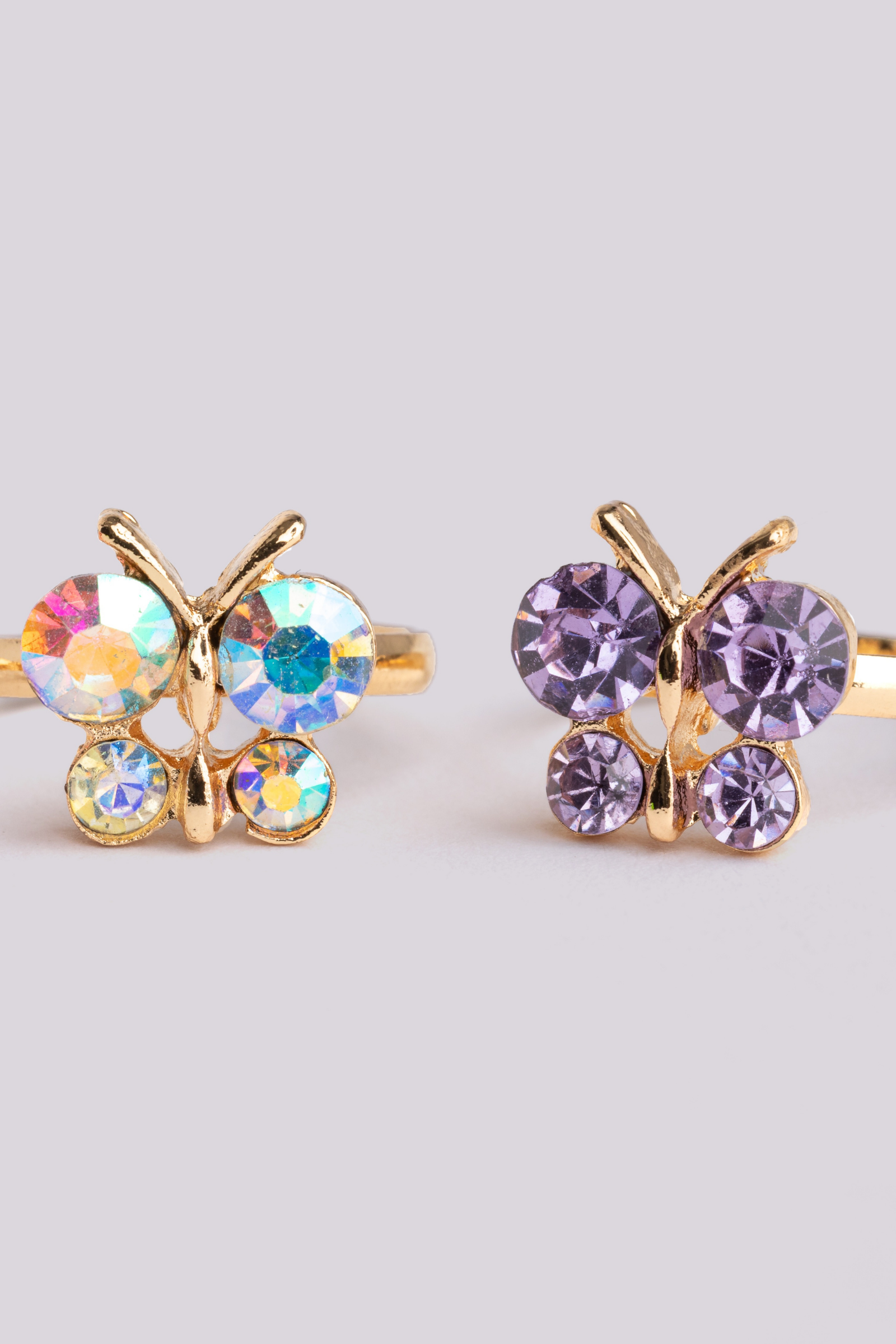 Bagues Boutique Butterfly Gem Rings, 3Pcs