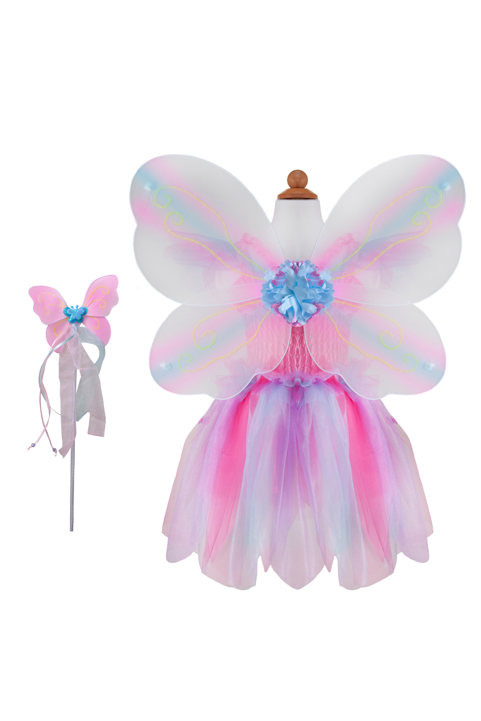 Butterfly Dress with Wings & Wand, Pink