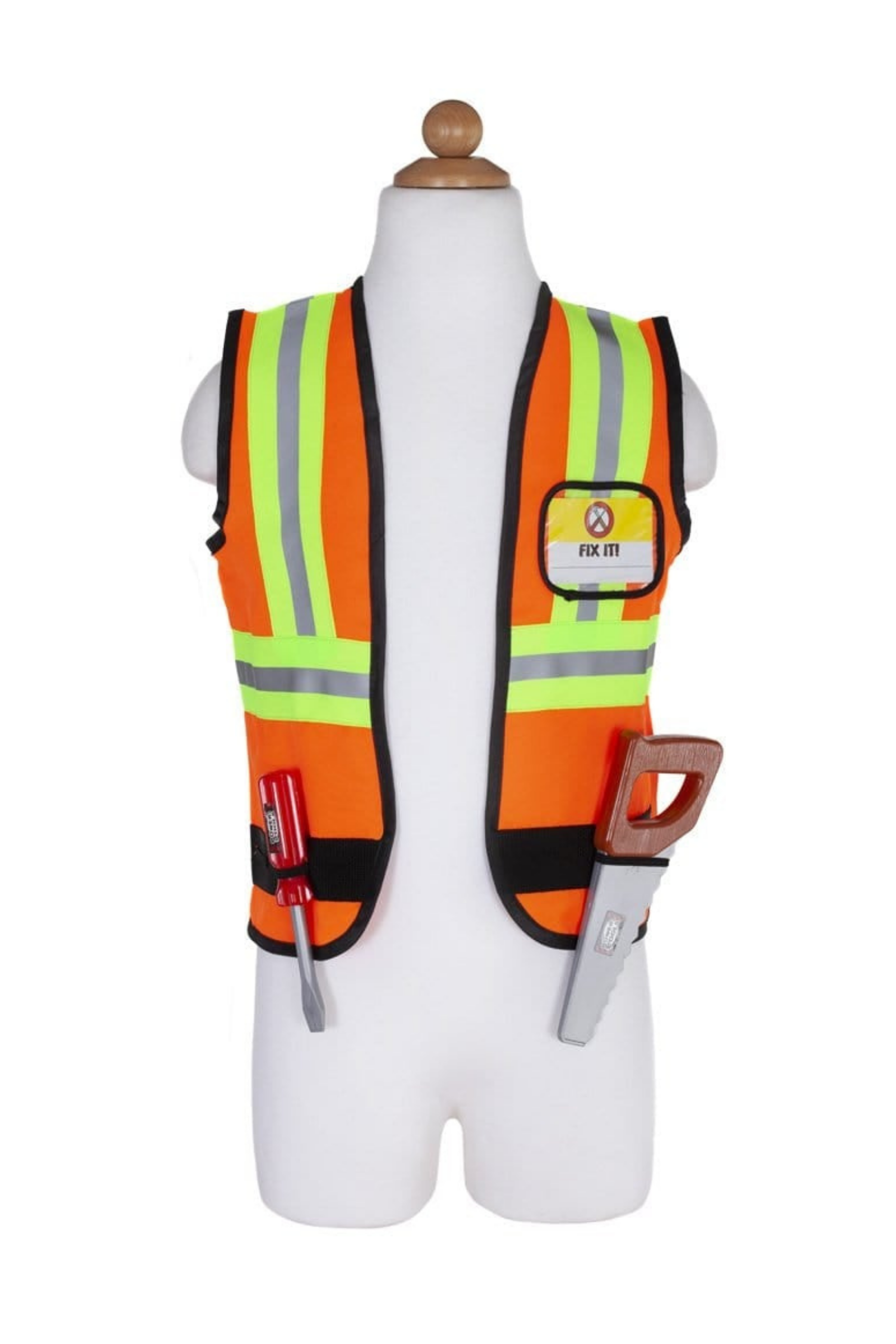 Construction Worker Vest with Helmet & Accessory Set (5 pcs)