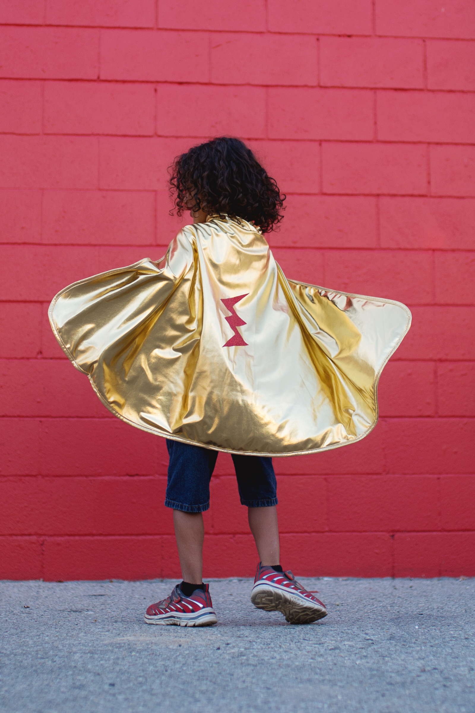 Reversible Wonder Cape, Red/Gold