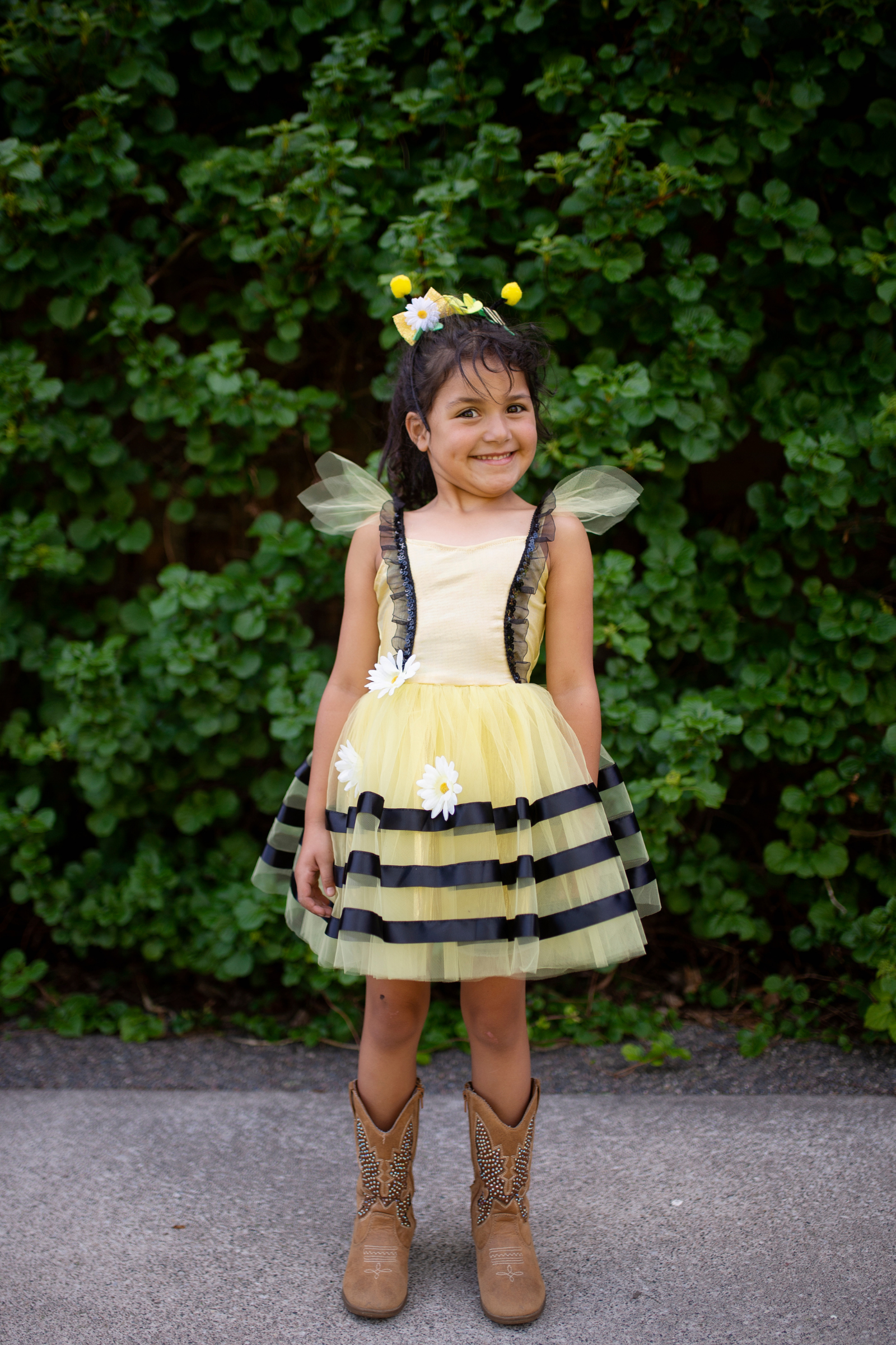 Bumble Bee Dress with Headband