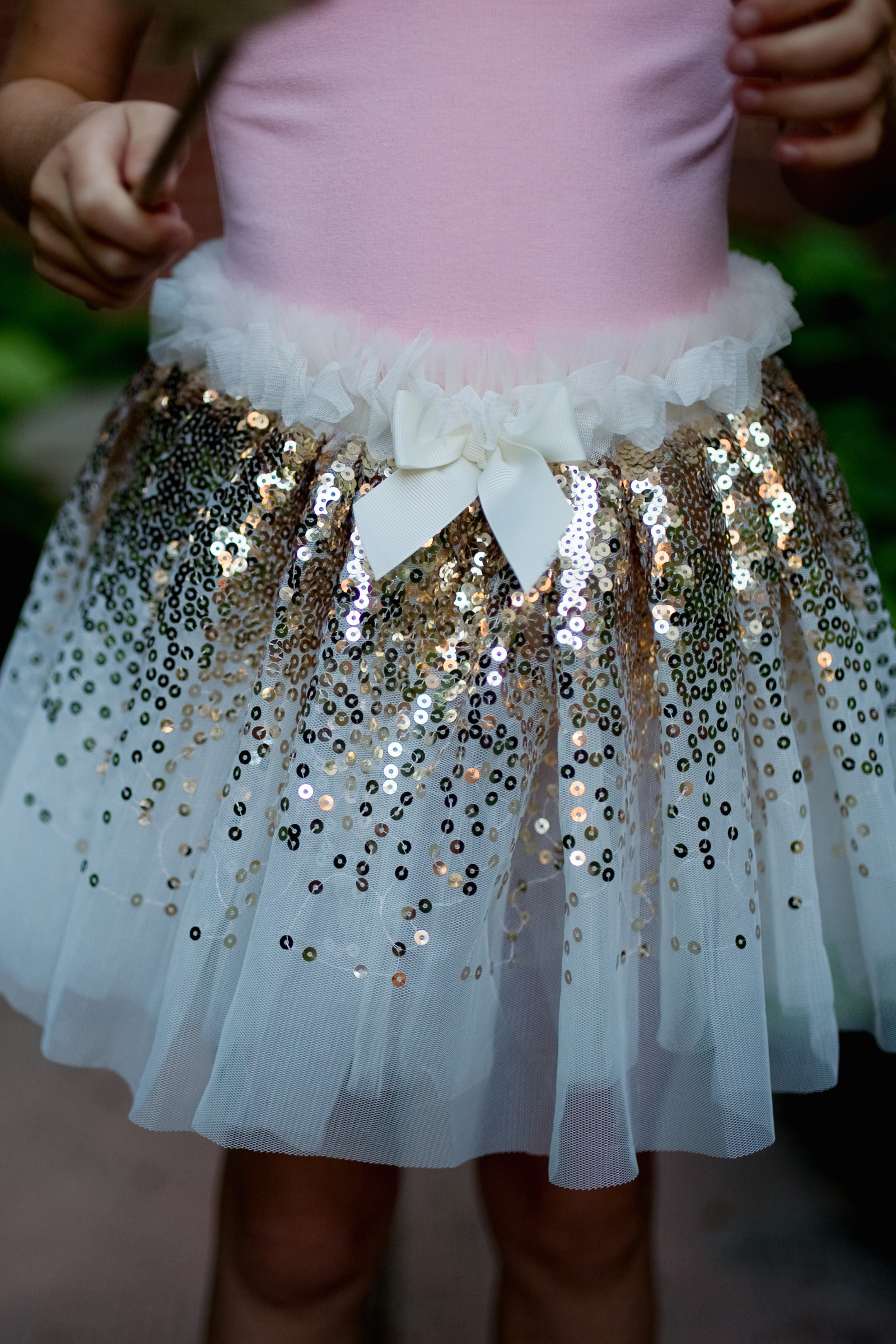 Gracious Gold Sequins Skirt with Wings & Headband