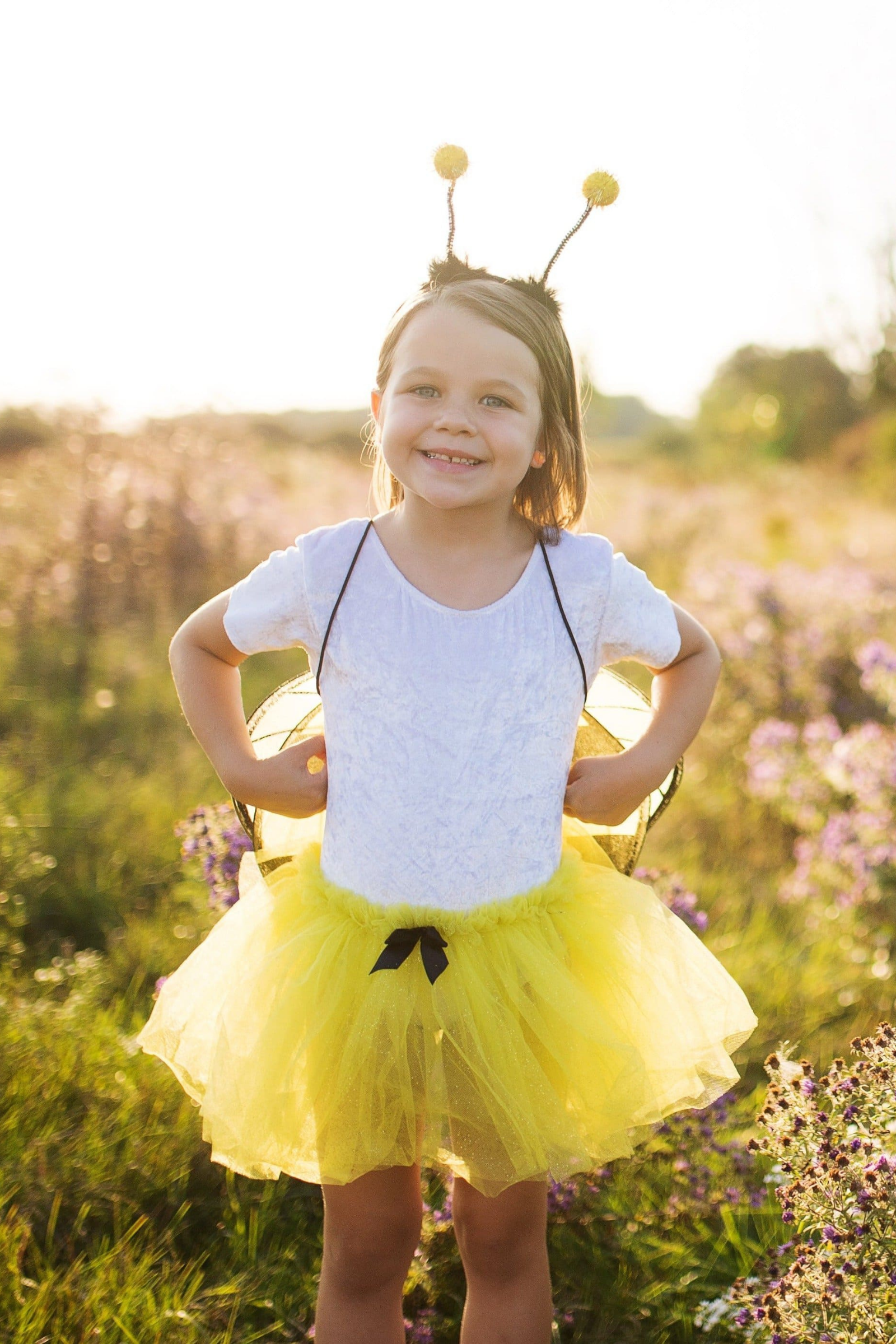 Glitter Bumblebee Tutu with Wings & Headband