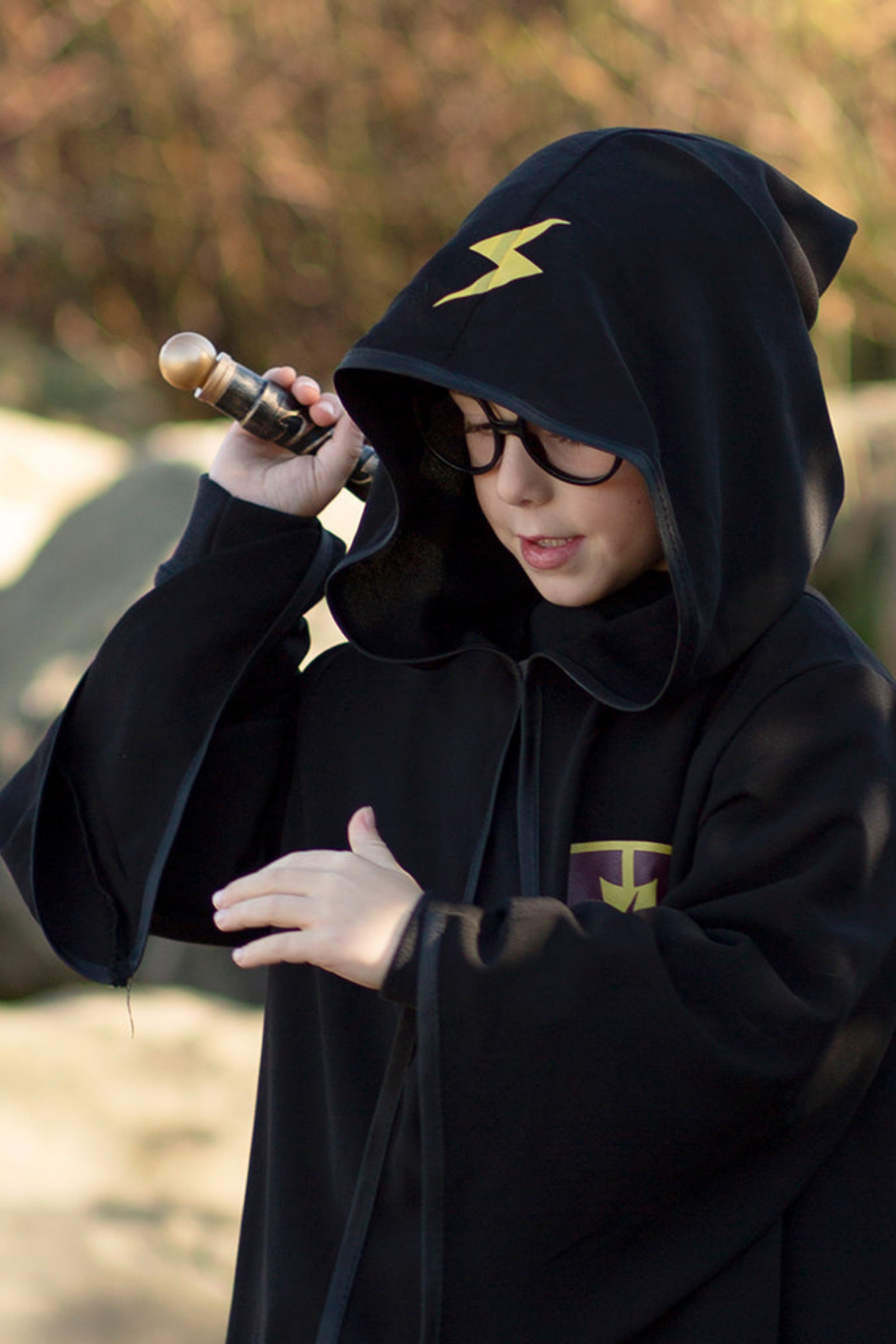 Wizard Cloak with Glasses, Black