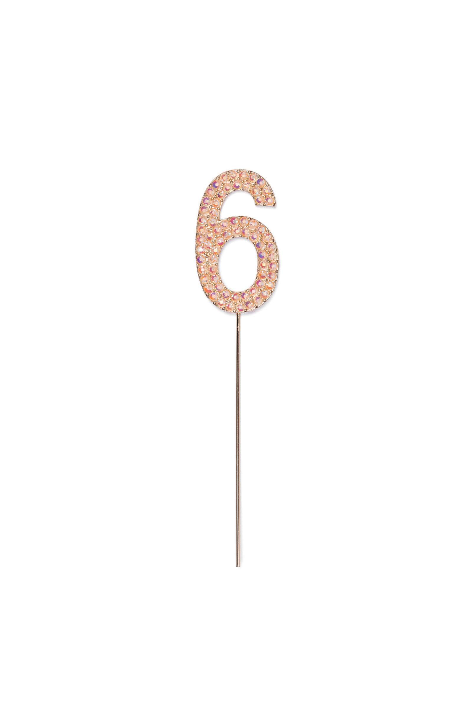 Décoration strass numéro 0 rose (1 pc)