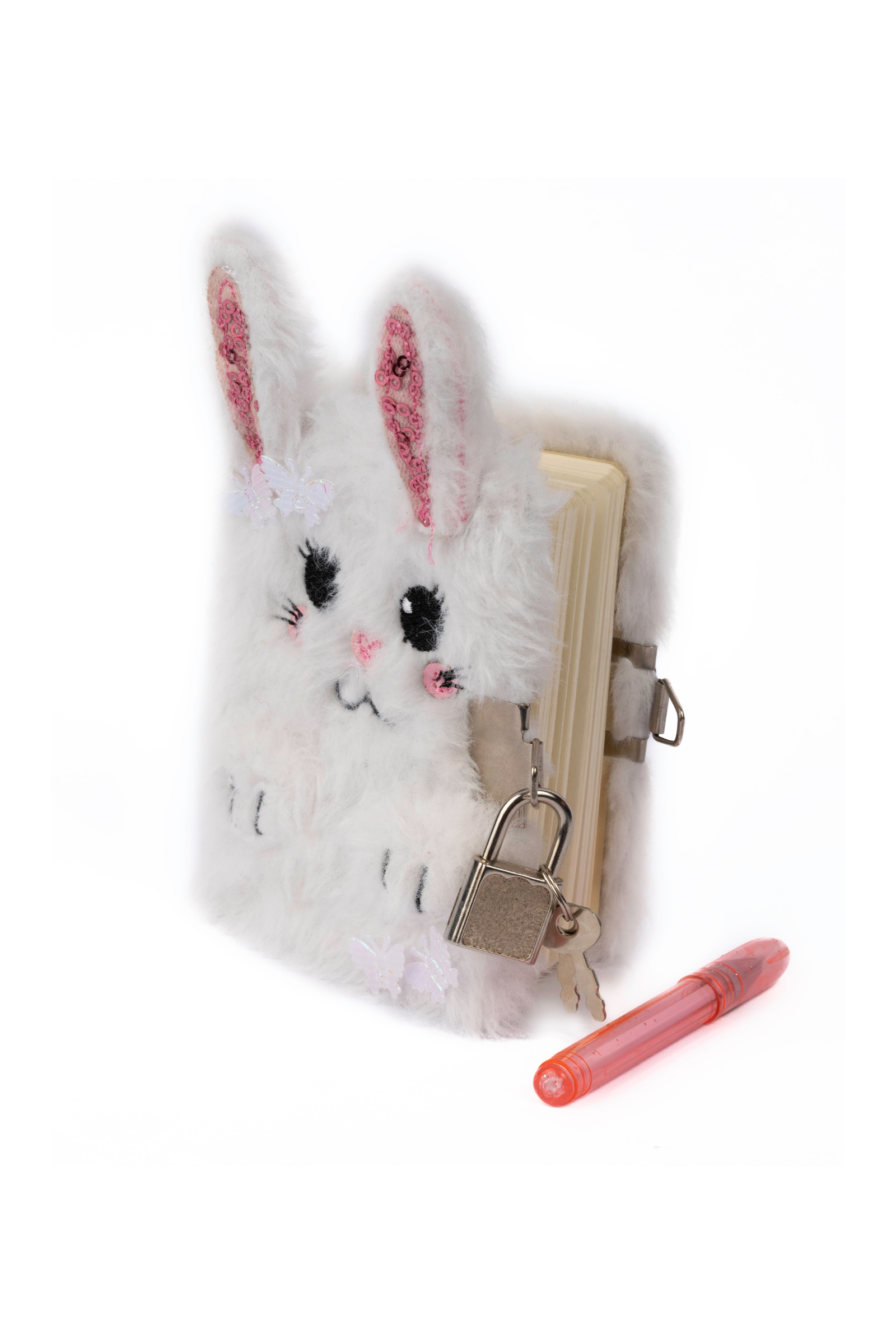 Furry Friends Journal with Lock & Pen - Bunny