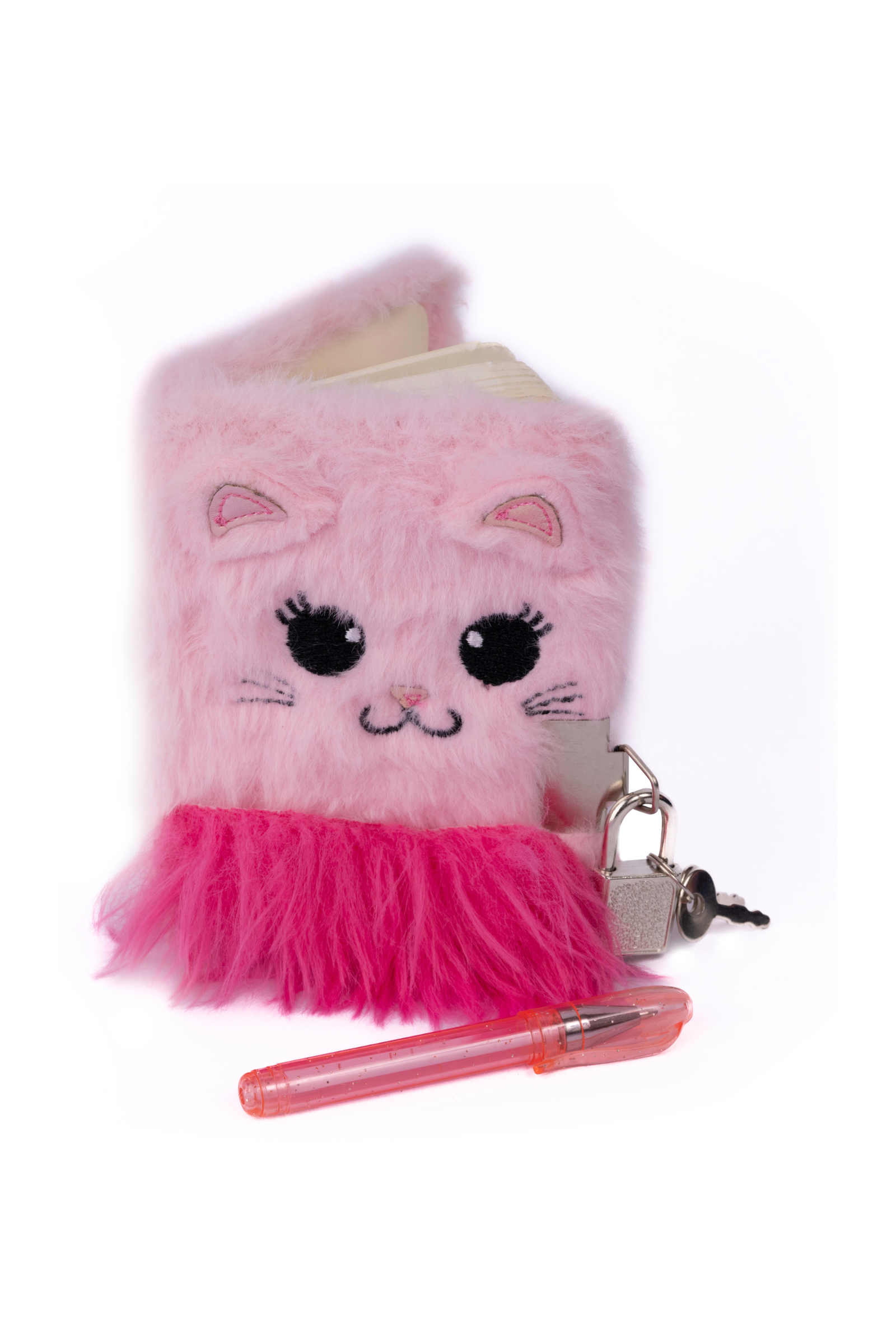 Furry Friends Journal with Lock & Pen - Kitty