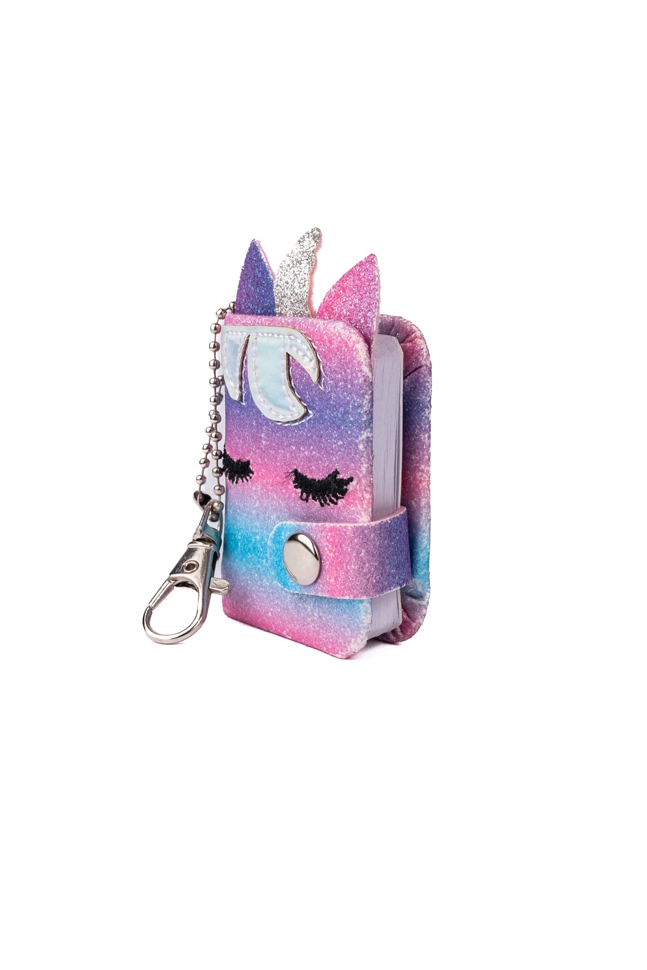 Mini Sparkly Friends Keychain Journal Cat/Unicorn, 2 styles assorted
