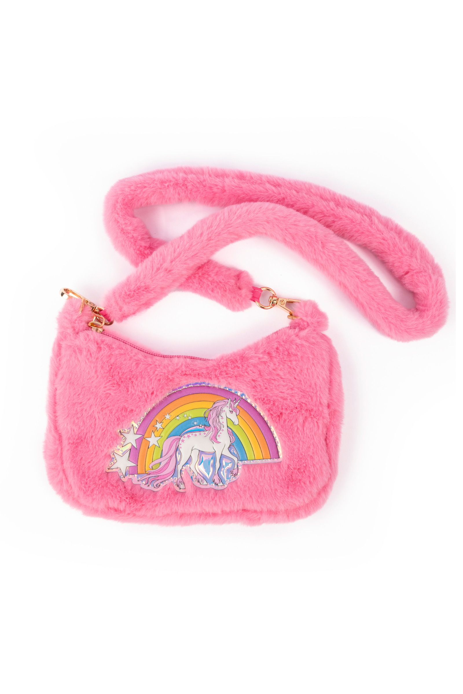 Rainbow Cuddle Crossbody Purse, Pink