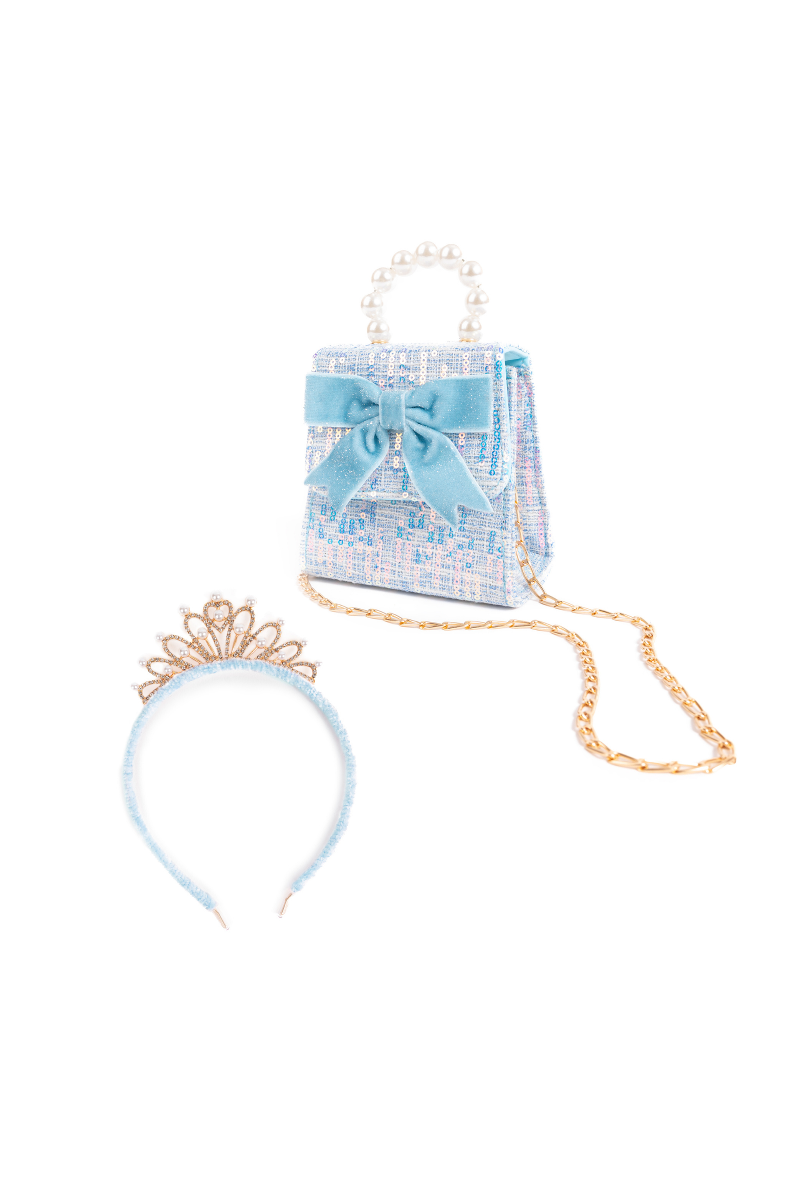 Die Mademoiselle Mini-Geldbörse mit Haarband, Blau