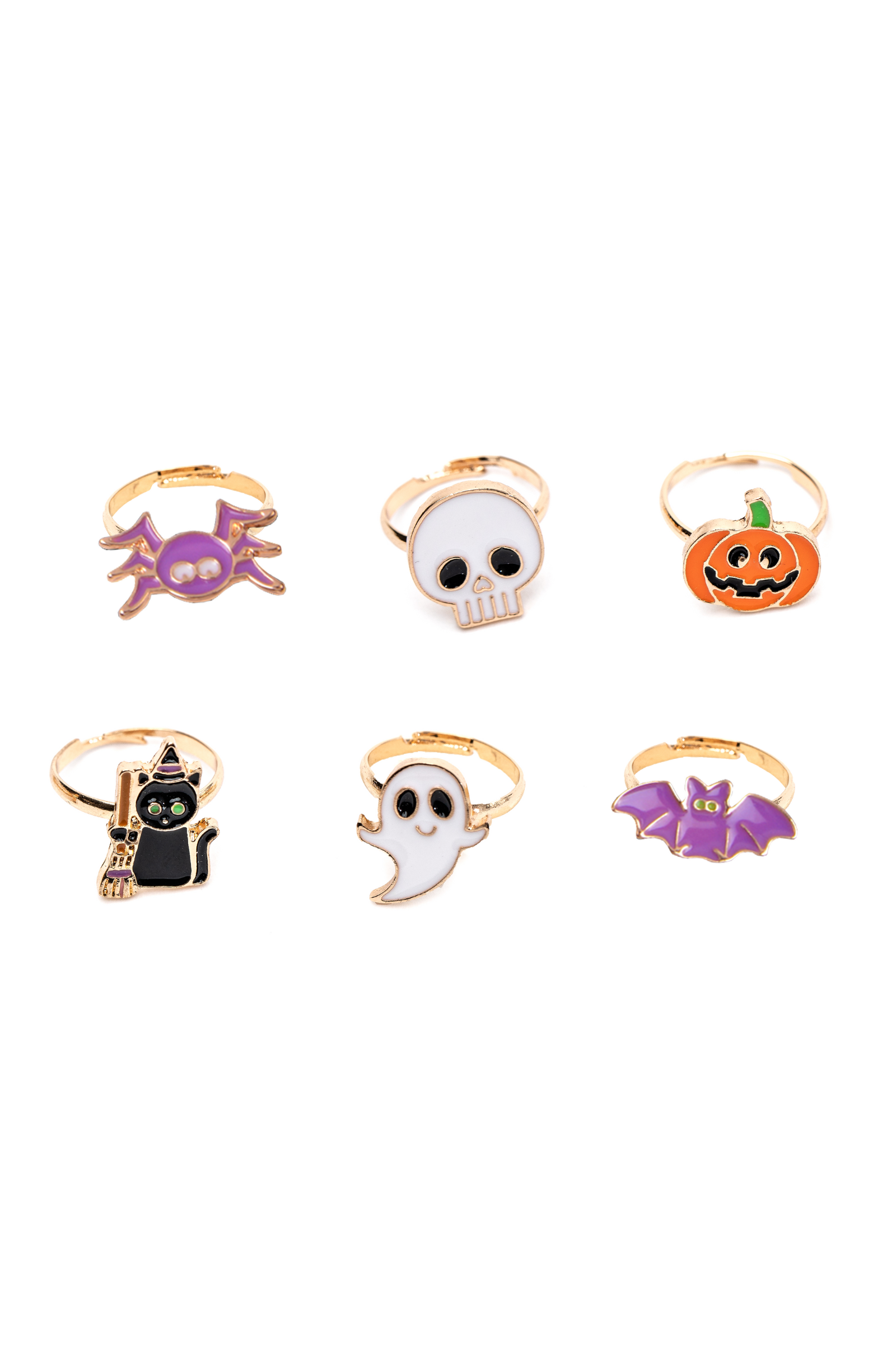 Spooky Wooky Halloween Rings, 6 styles assorted