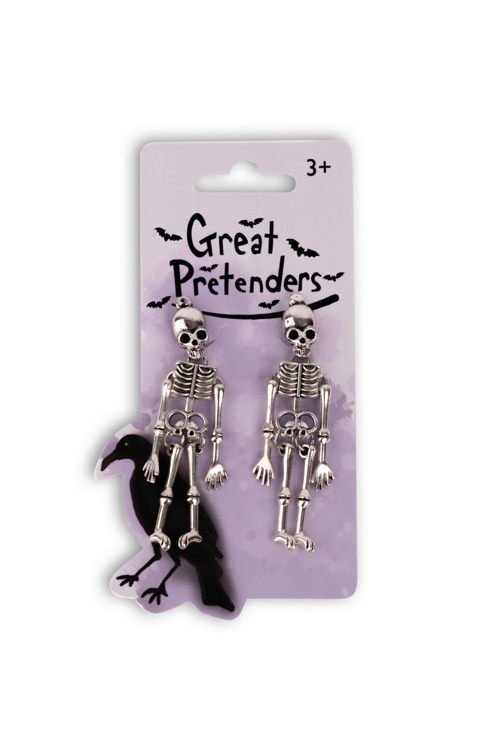 Spooky Scary Skeleton Clip-on Earrings (1 pair)