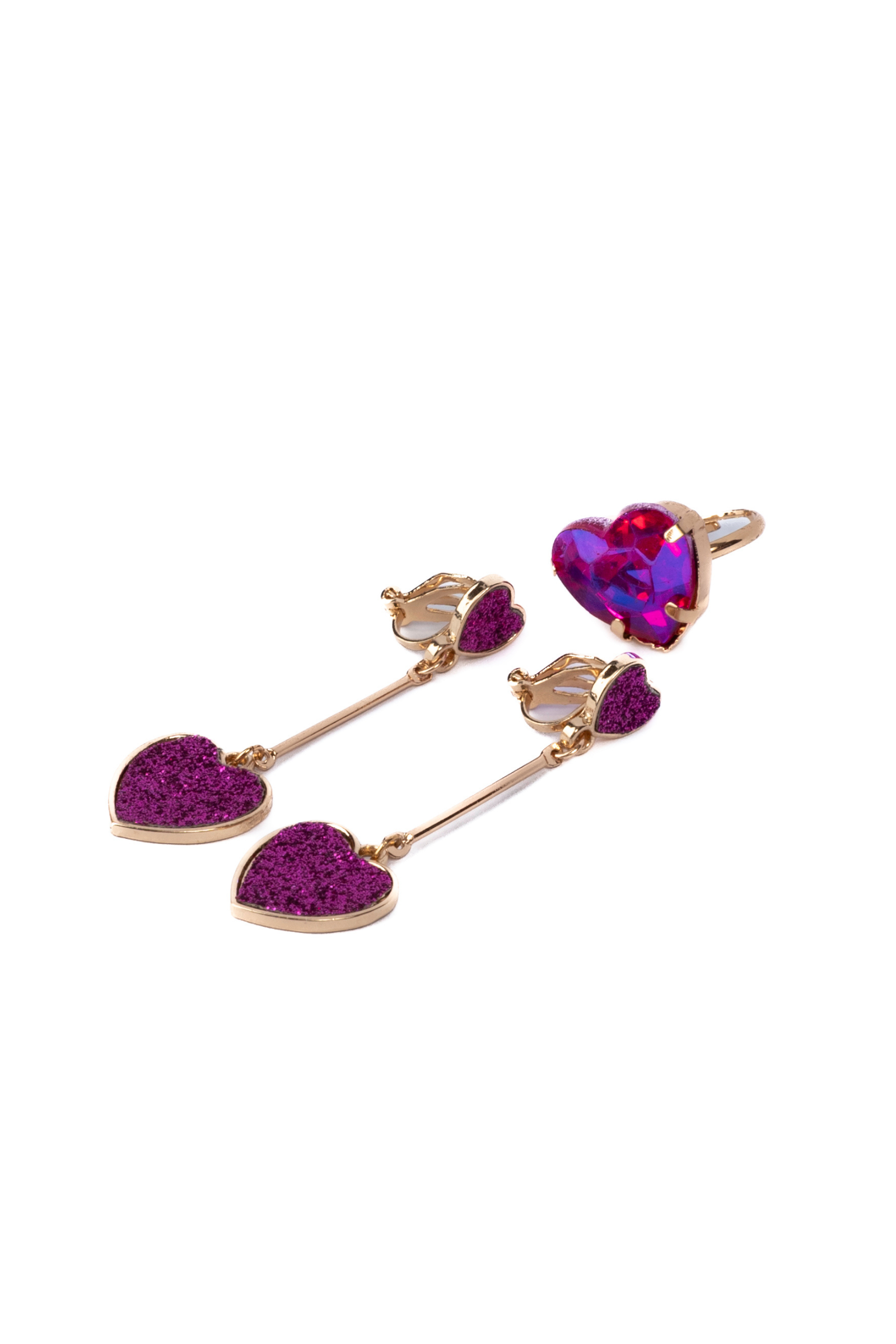 For my Favorite Clip-on Earring & Ring Set (1 pair + 1 pcs)