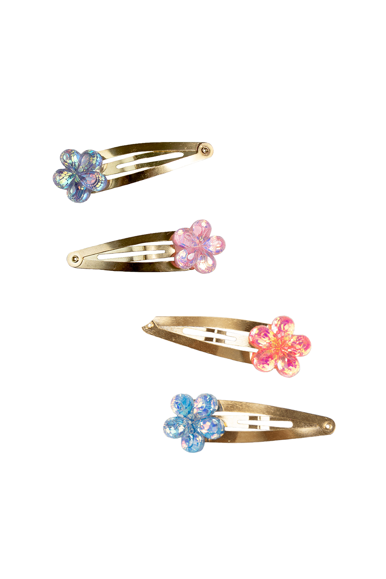 Shimmer Flower Hairclip Set (2 pcs), 2 styles assorted