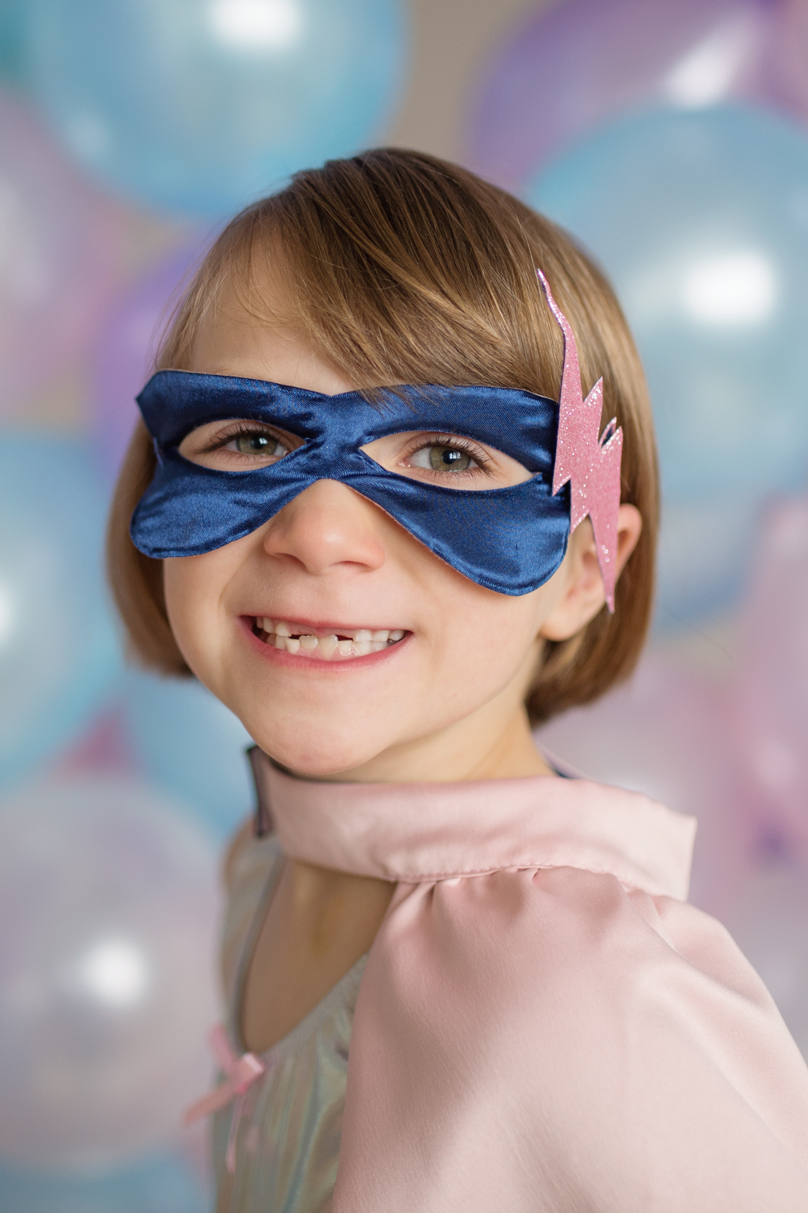Super-Duper Tutu with Cape & Mask, Pink/Navy