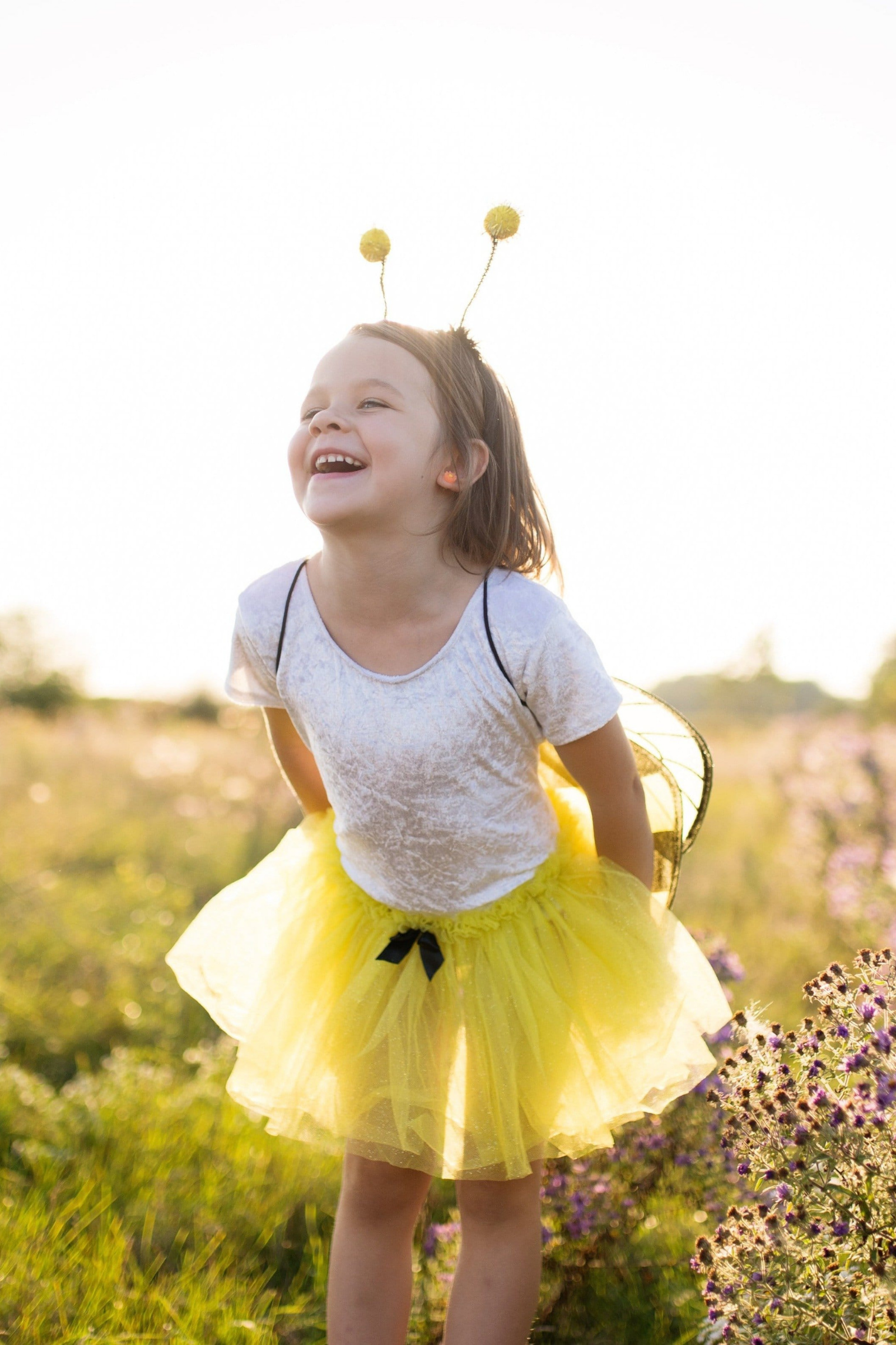 Glitter Bumblebee Tutu with Wings & Headband