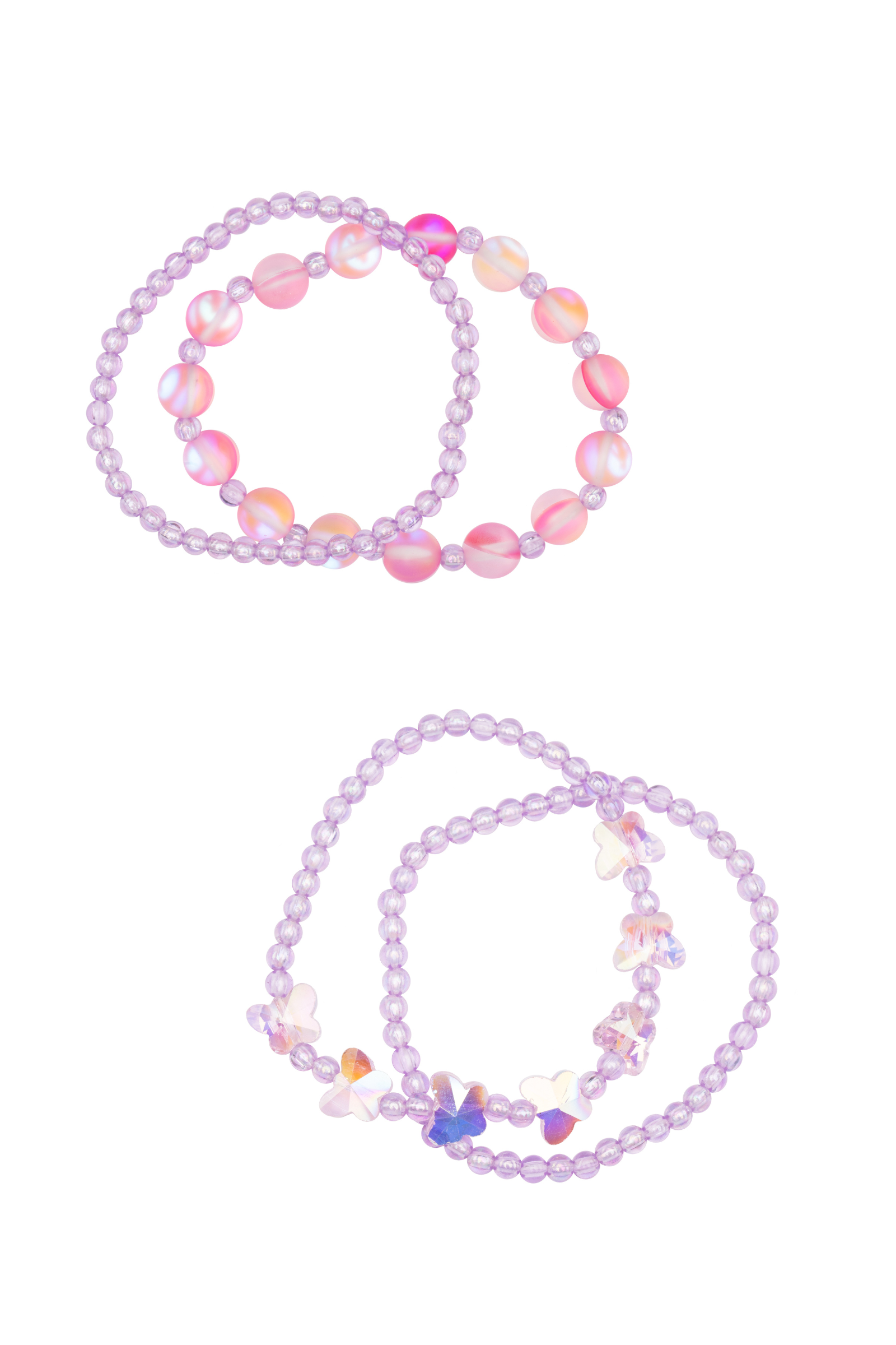Boutique Shimmer Butterfly Bracelet Set (2 pcs), 2 styles assorted