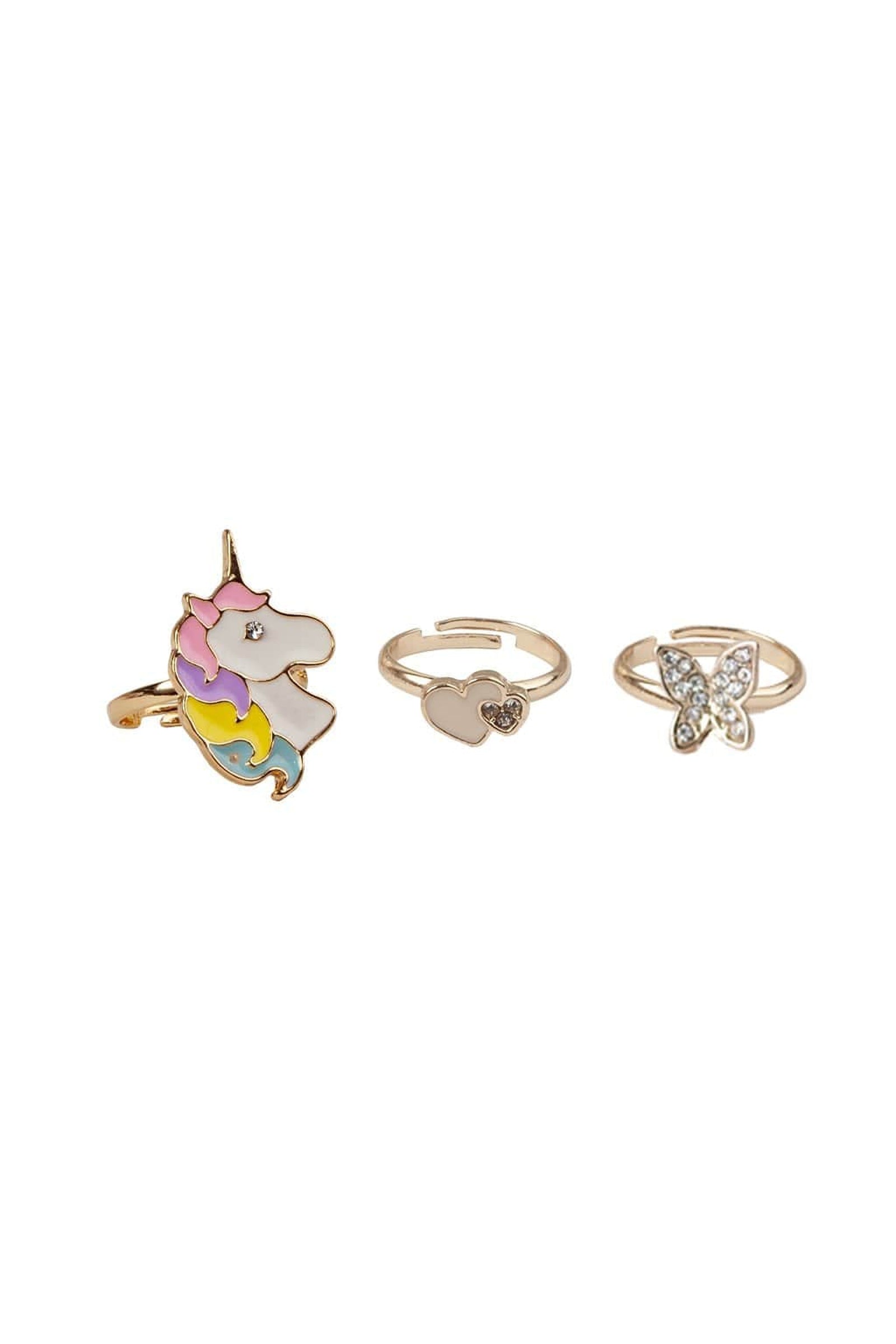 Boutique Butterfly/Unicorn Ring Set (3 pcs)