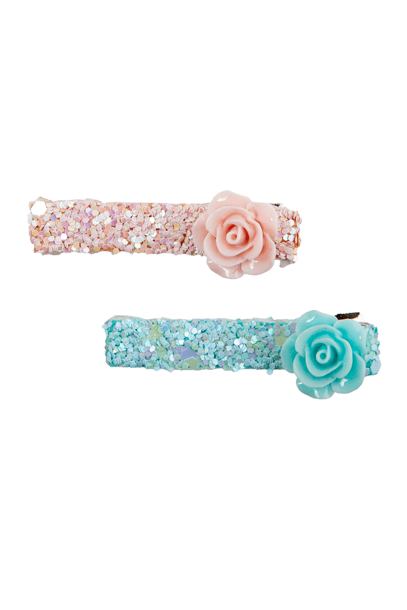 Boutique Glitter Rosette Hairclip Set (2 pcs)