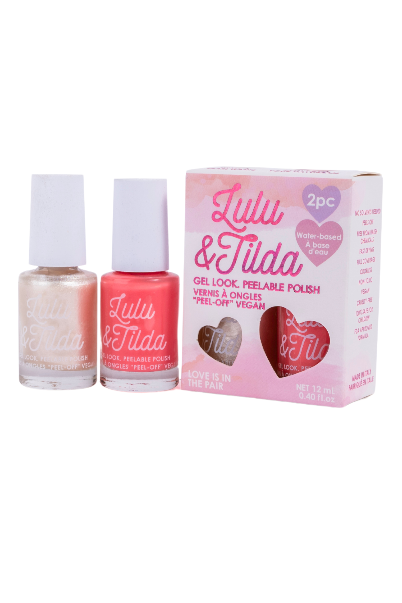 Love is in the Pair Set (2 pcs), Peelable Nail Polish