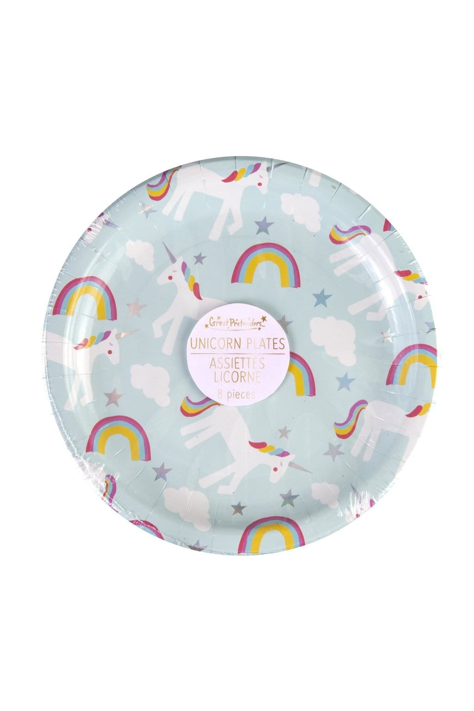 Plate Set - Unicorn, Large (8 pcs)