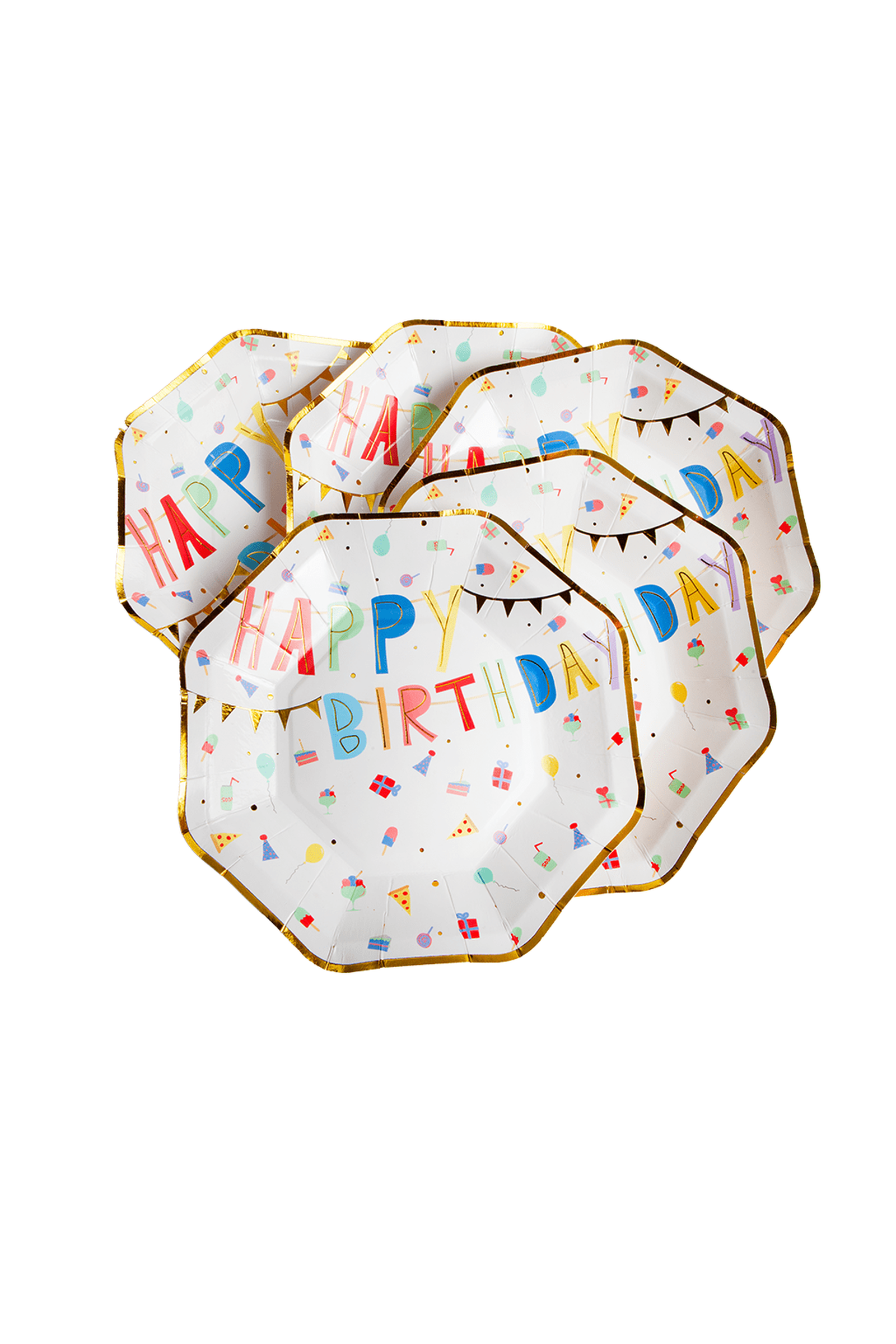 Plates - Happy Birthday, Small (8 pcs)
