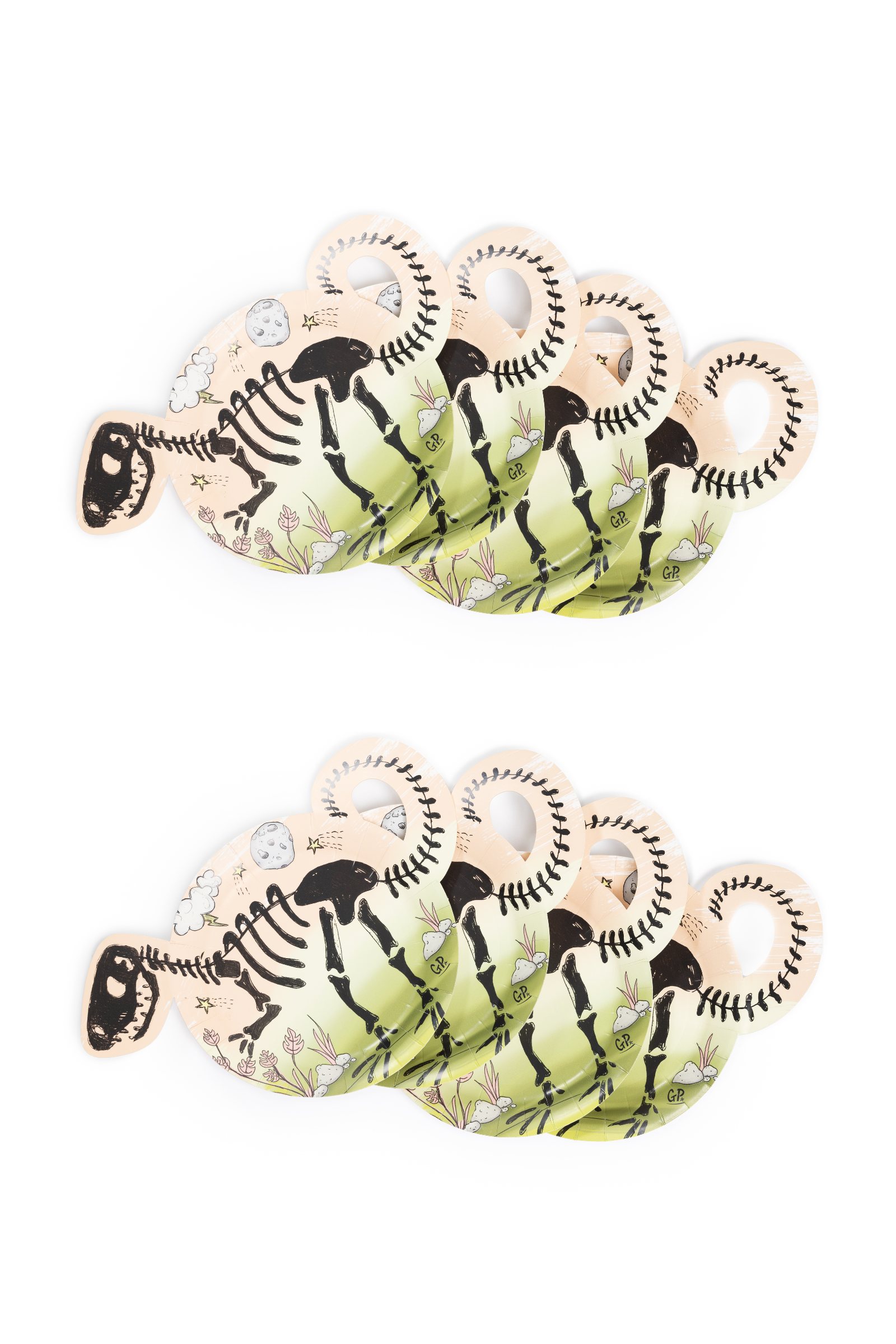 Plate Set - Dinosaur, Small (8 pcs)