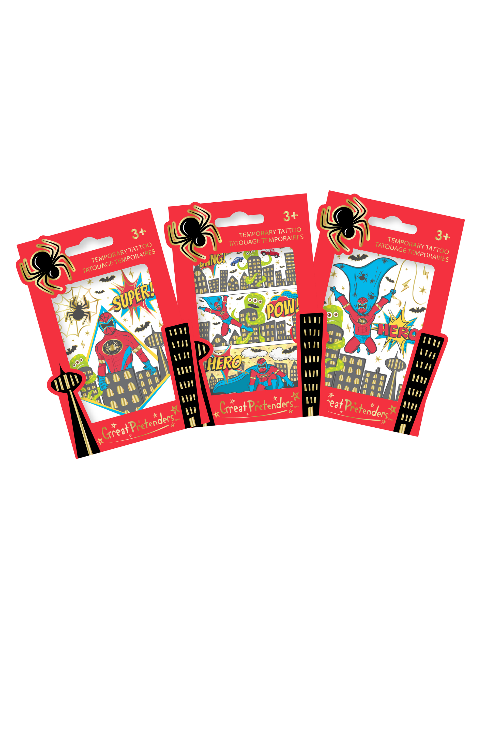 Superhelden Tattoo einzeln - sortiert