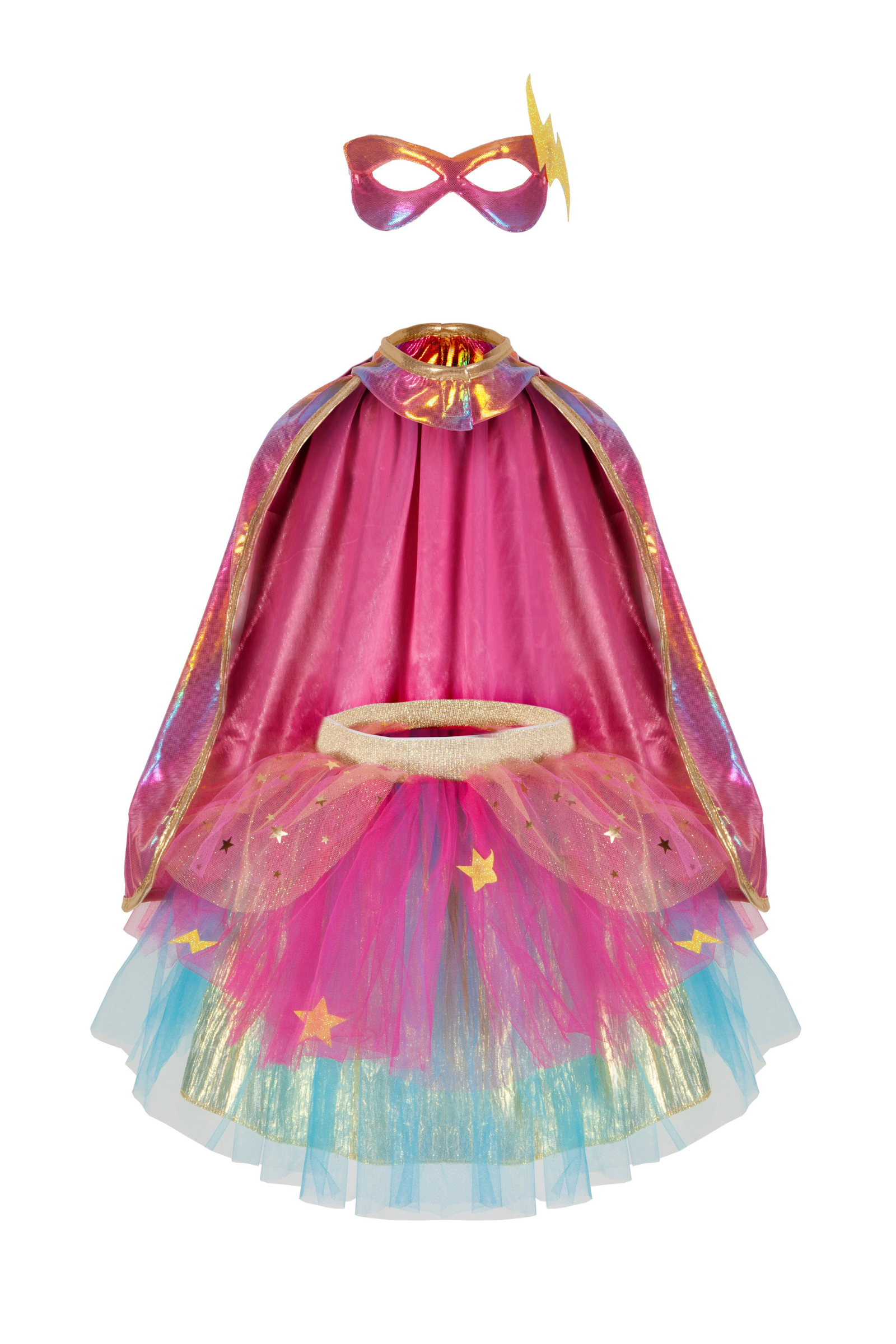 Super-duper Tutu, Cape & Maske, Metallic Rose Gold/Lila
