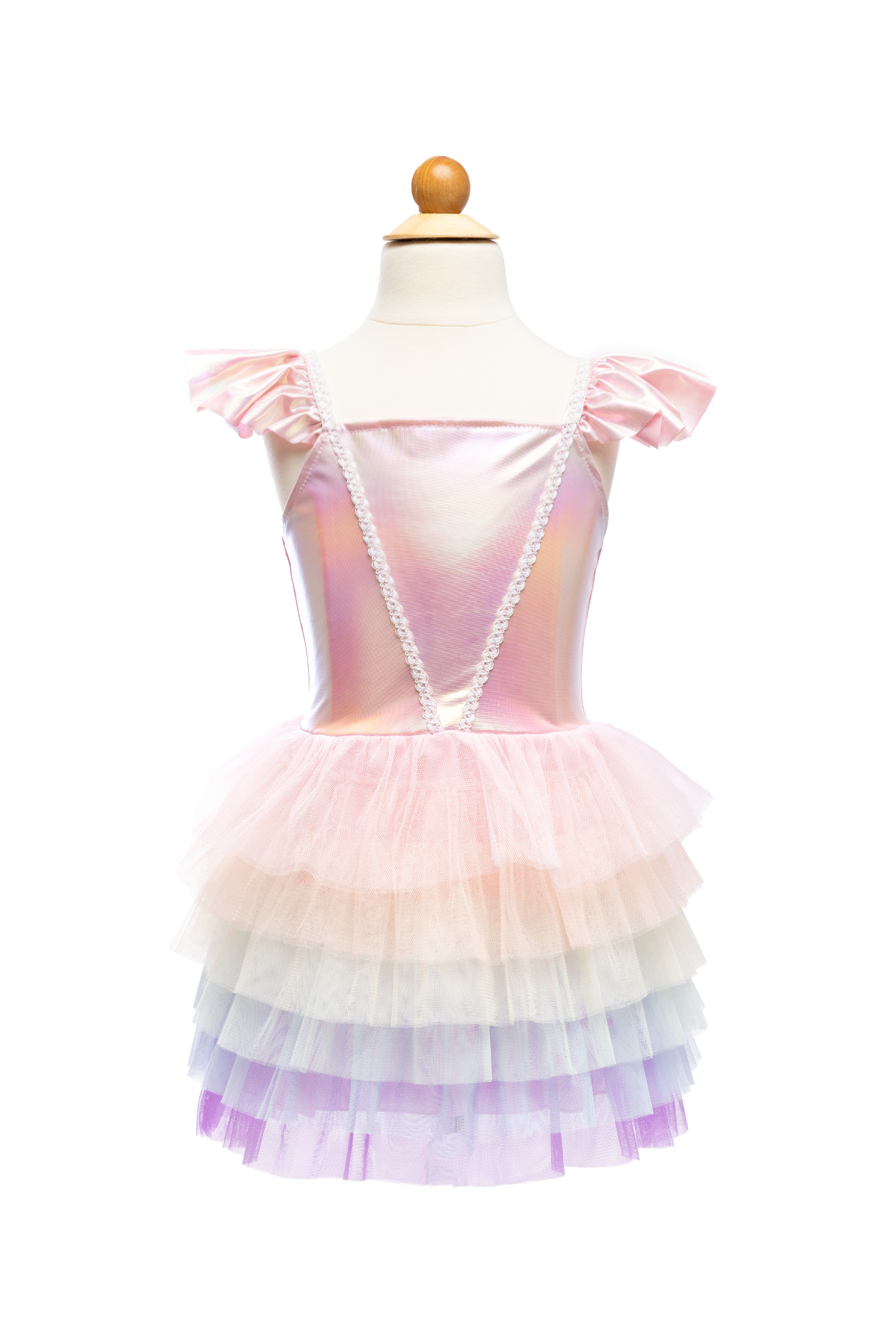 Rainbow Ruffle Tutu Dress, Pink/Multicolour