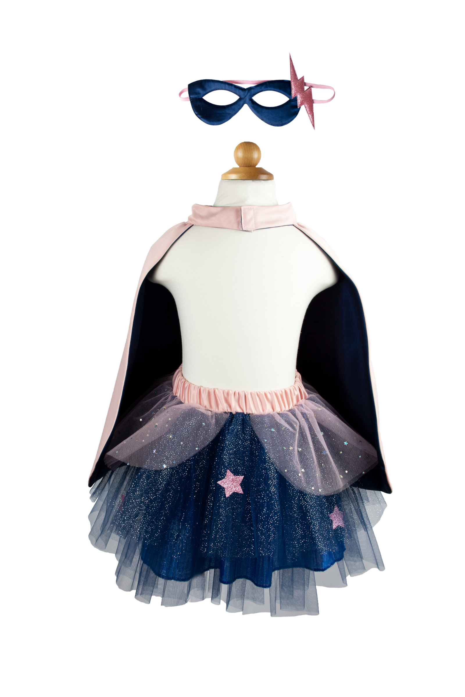 Super-duper Tutu, Cape & Maske, Metallic Rose Gold/Lila