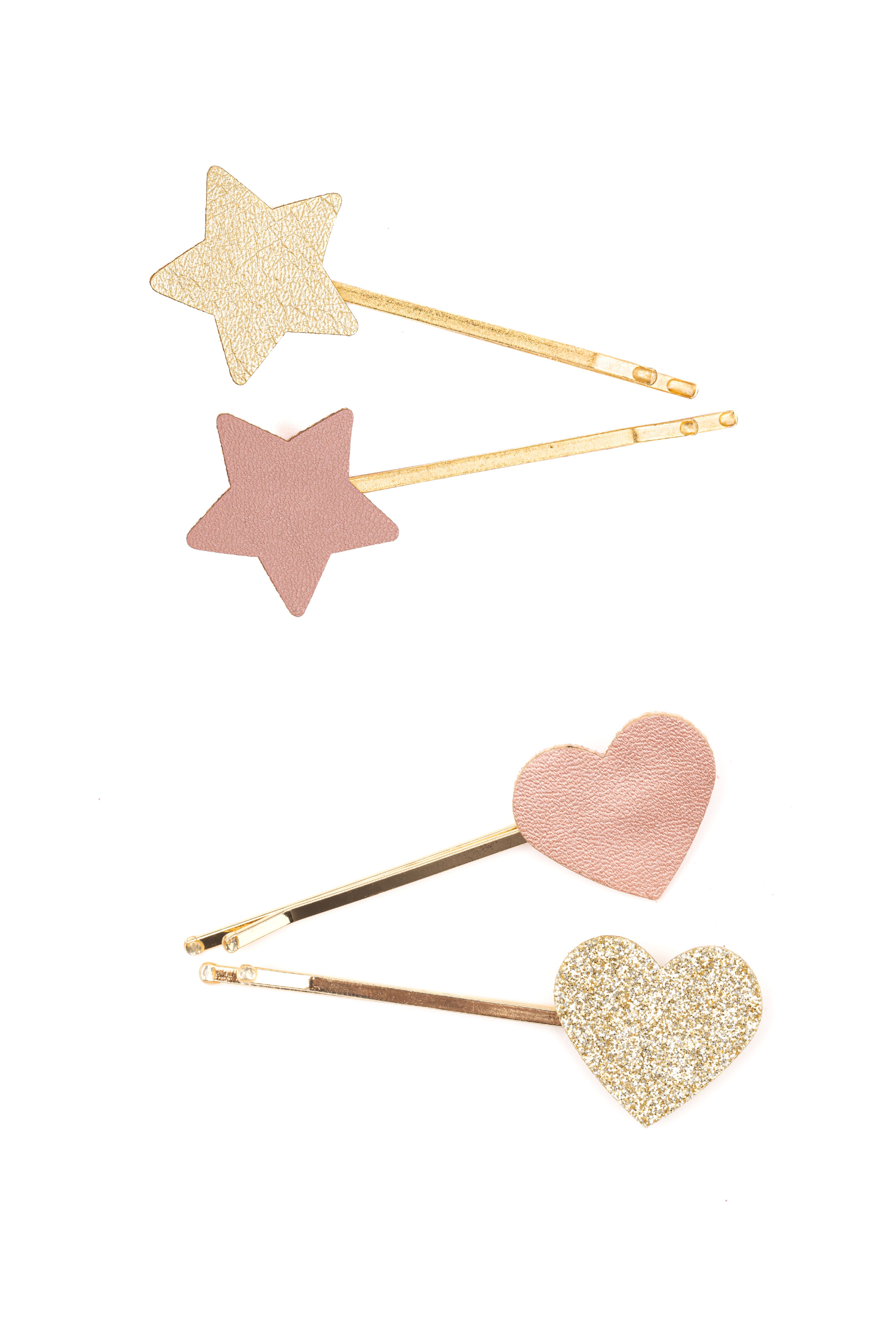 Boutique Matte Star Bobby Hairclip Set (2 pcs), 2 styles assorted