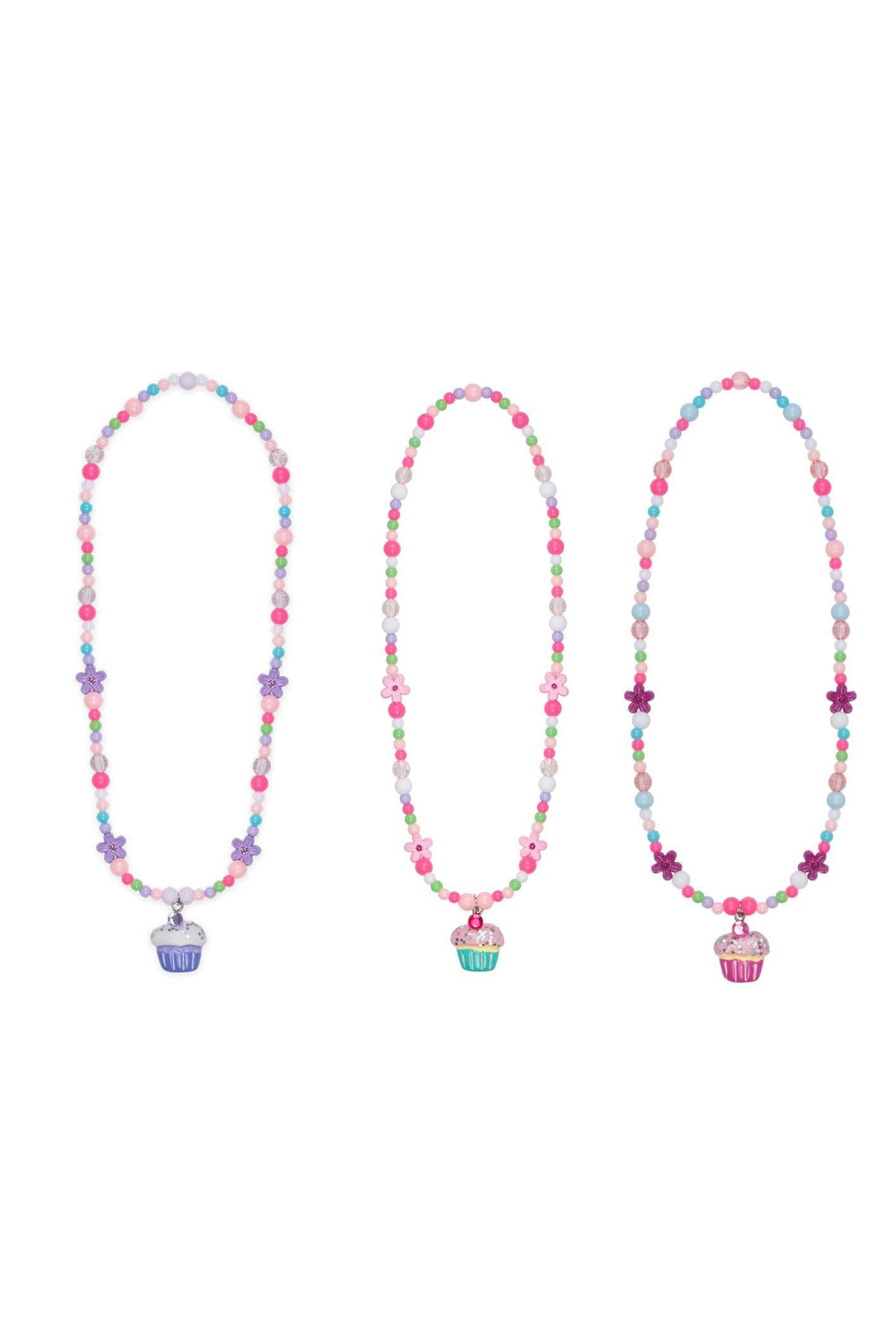 Cutie Cupcake Crunch Necklace, 3 styles assorted